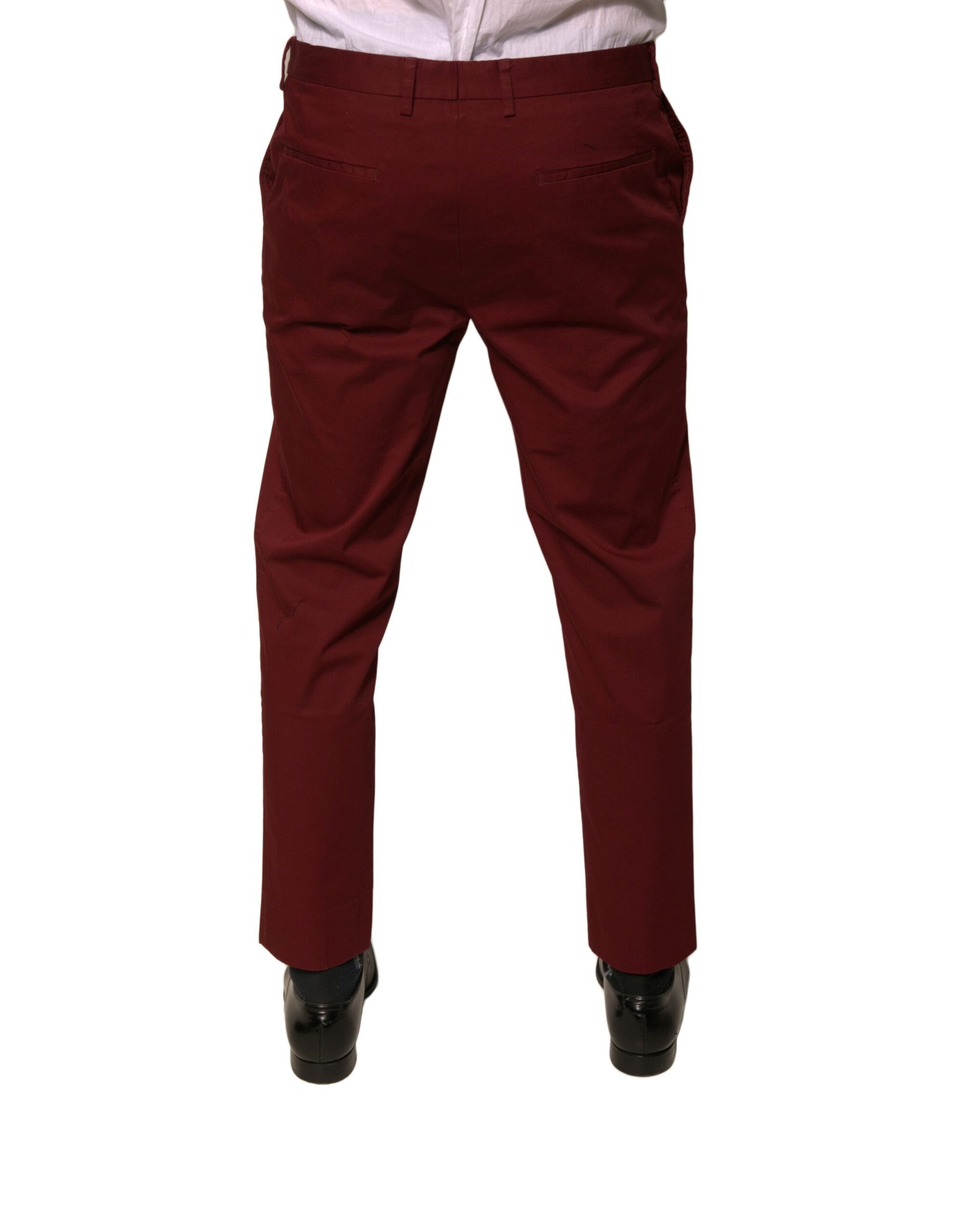 Red men's skinny dress pants