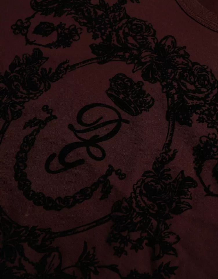 Black embroidered floral patterned shirt with monogrammed initials