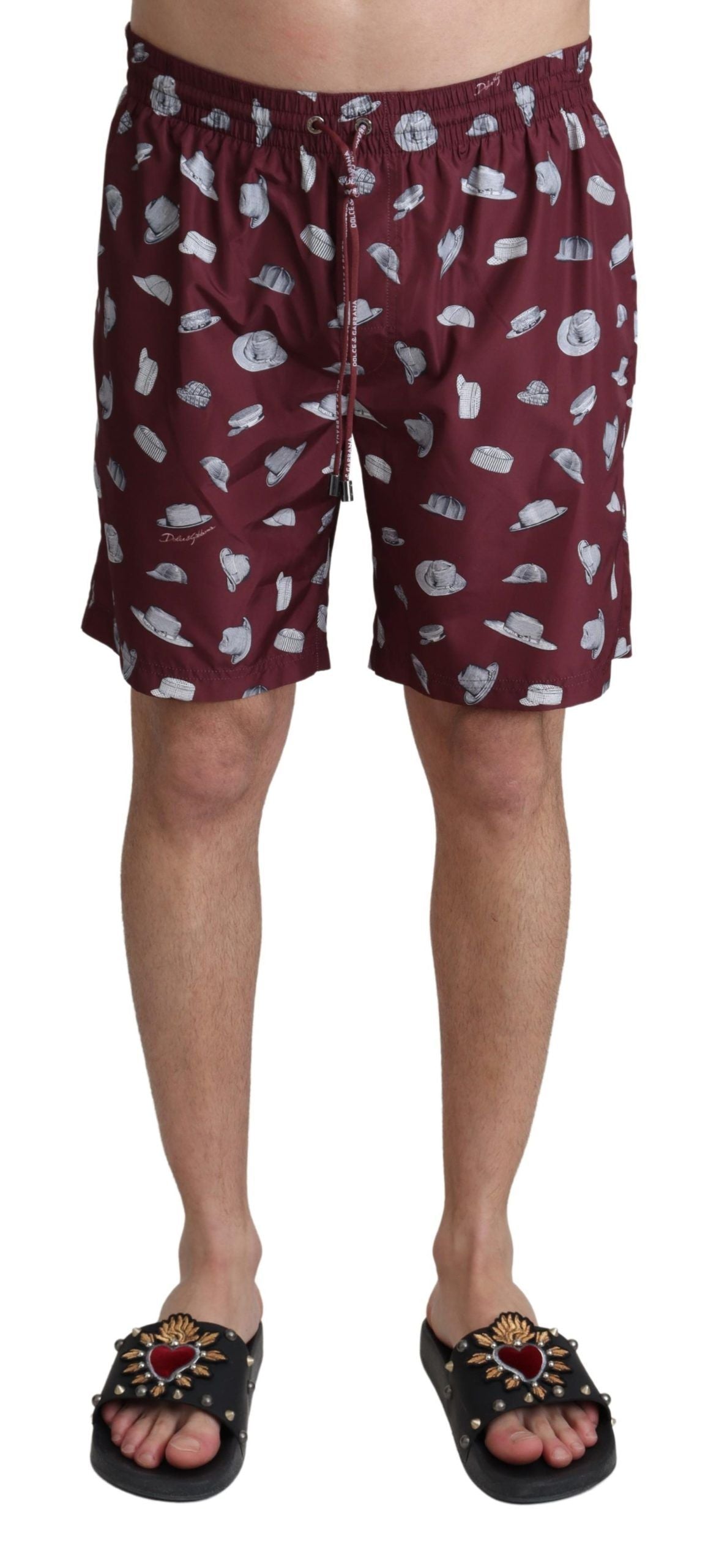 Men's swim trunks with cartoon character print