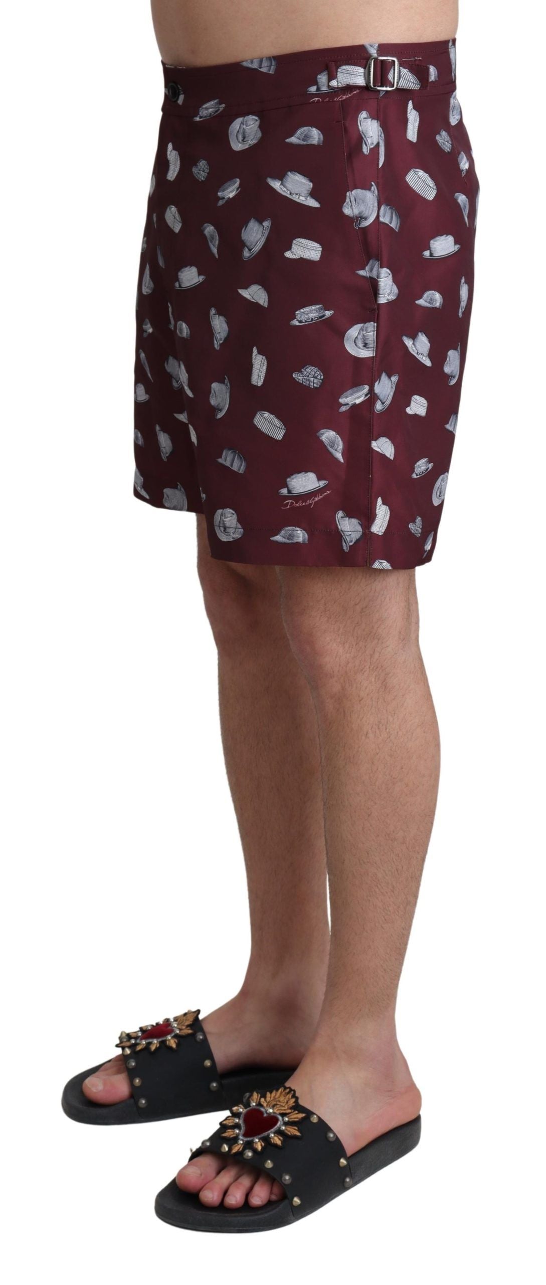 Men's swim trunks with patterned design