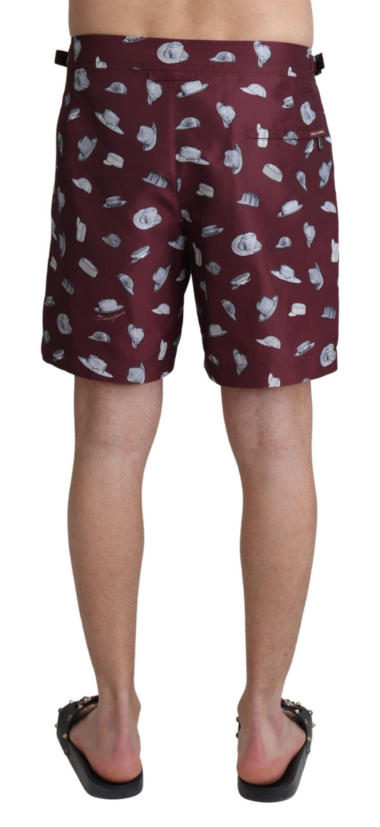 Men's swim trunks with patterned design