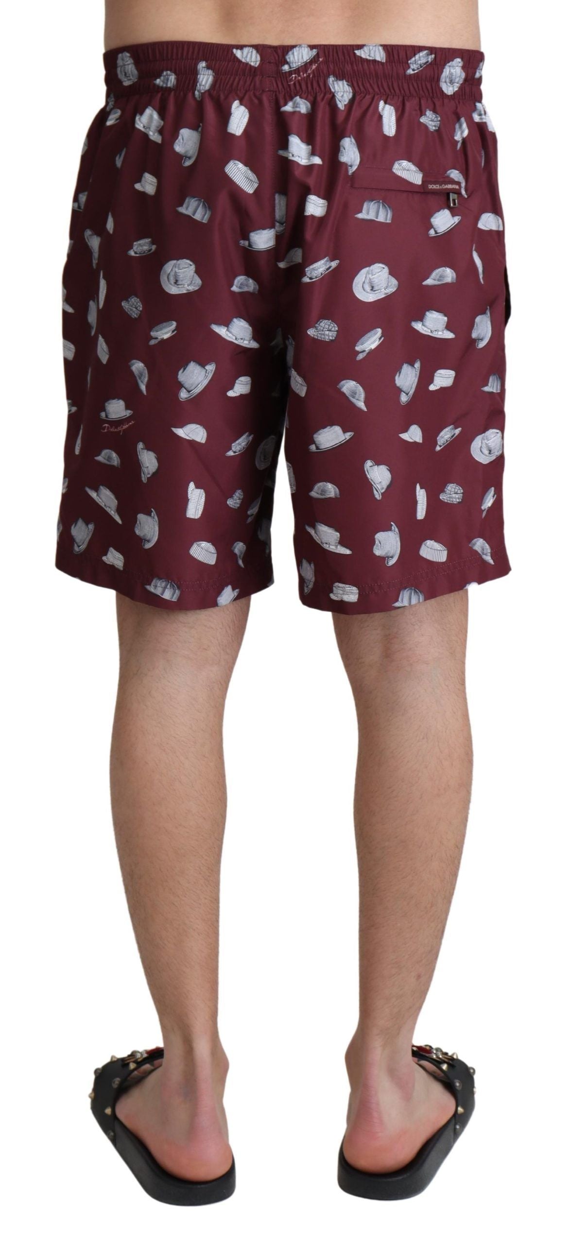 Men's swim trunks with a patterned design