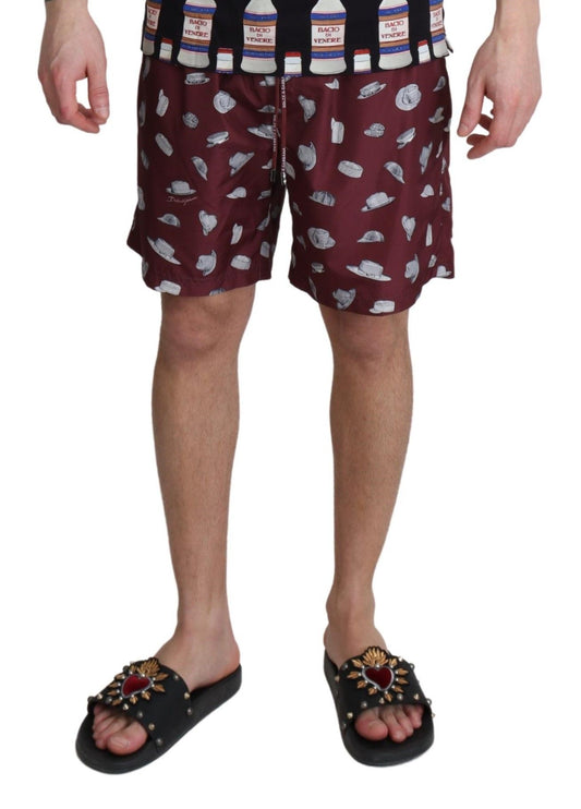 Men's swim trunks with cartoon character print