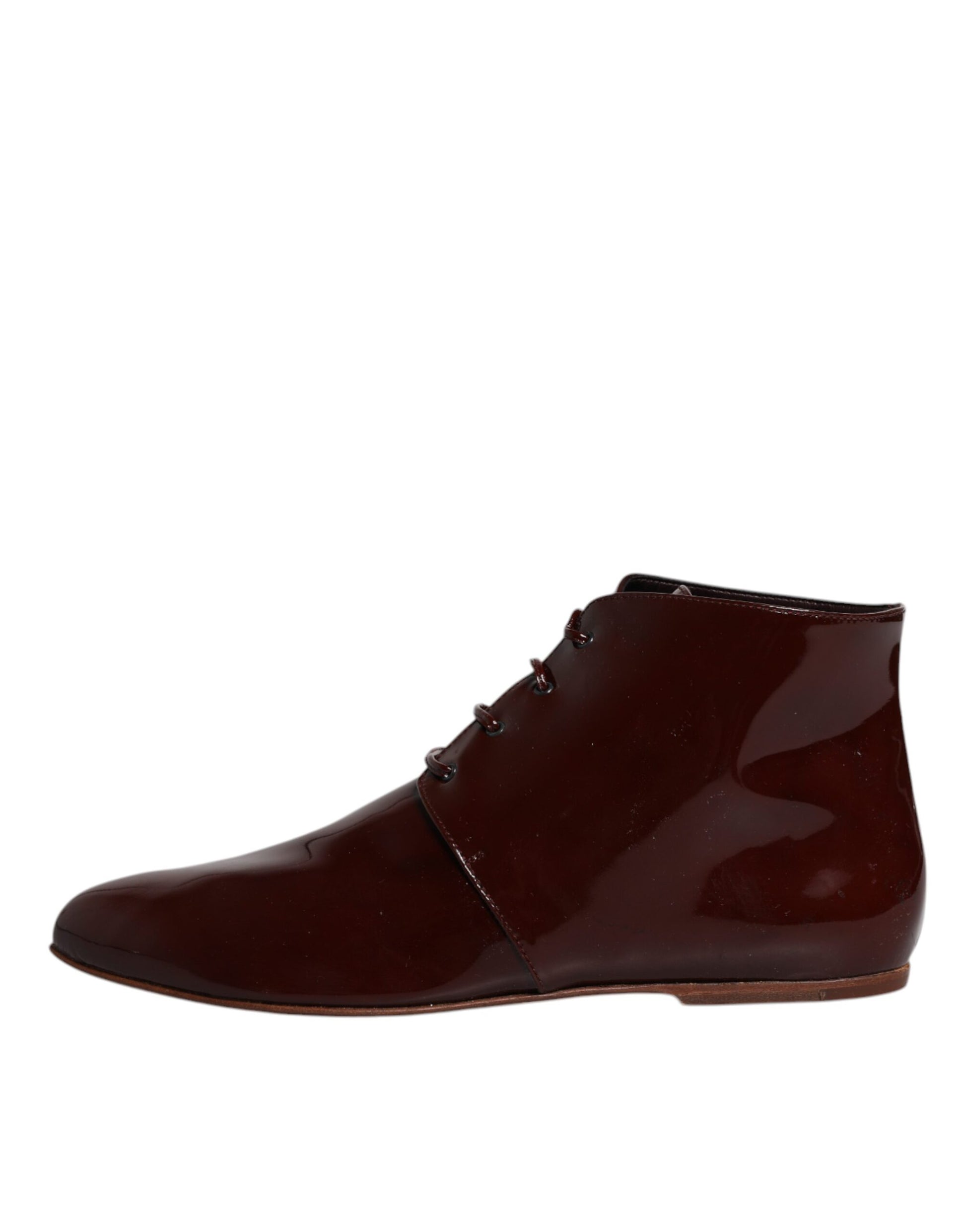 Brown leather boot with laces