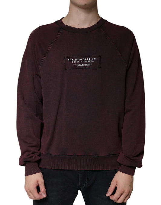 Long sleeve maroon sweatshirt with white lettering on front