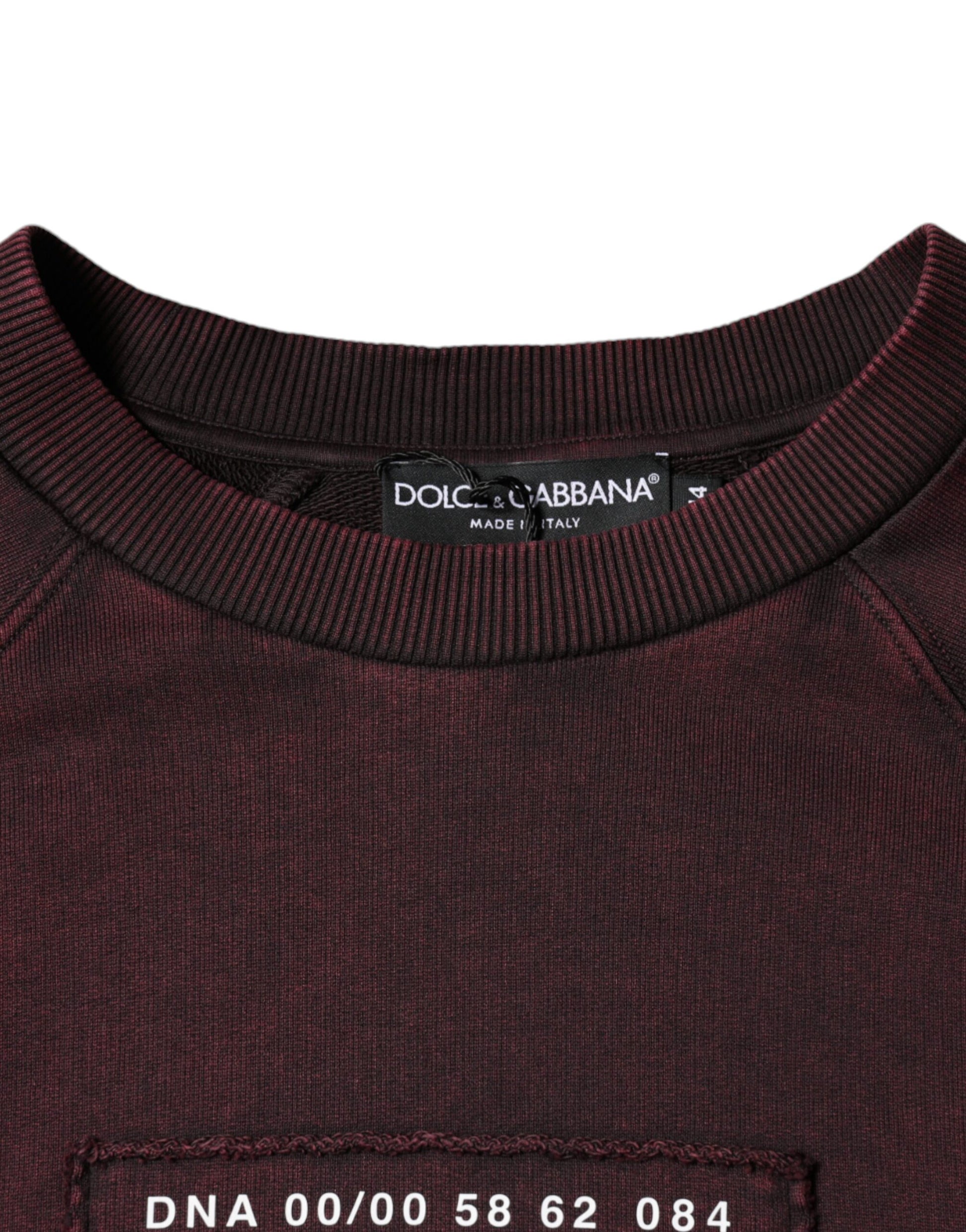 Dark red sweater with ribbed neckline