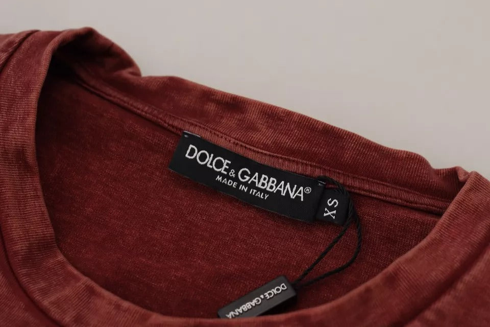Red shirt on hanger with black label