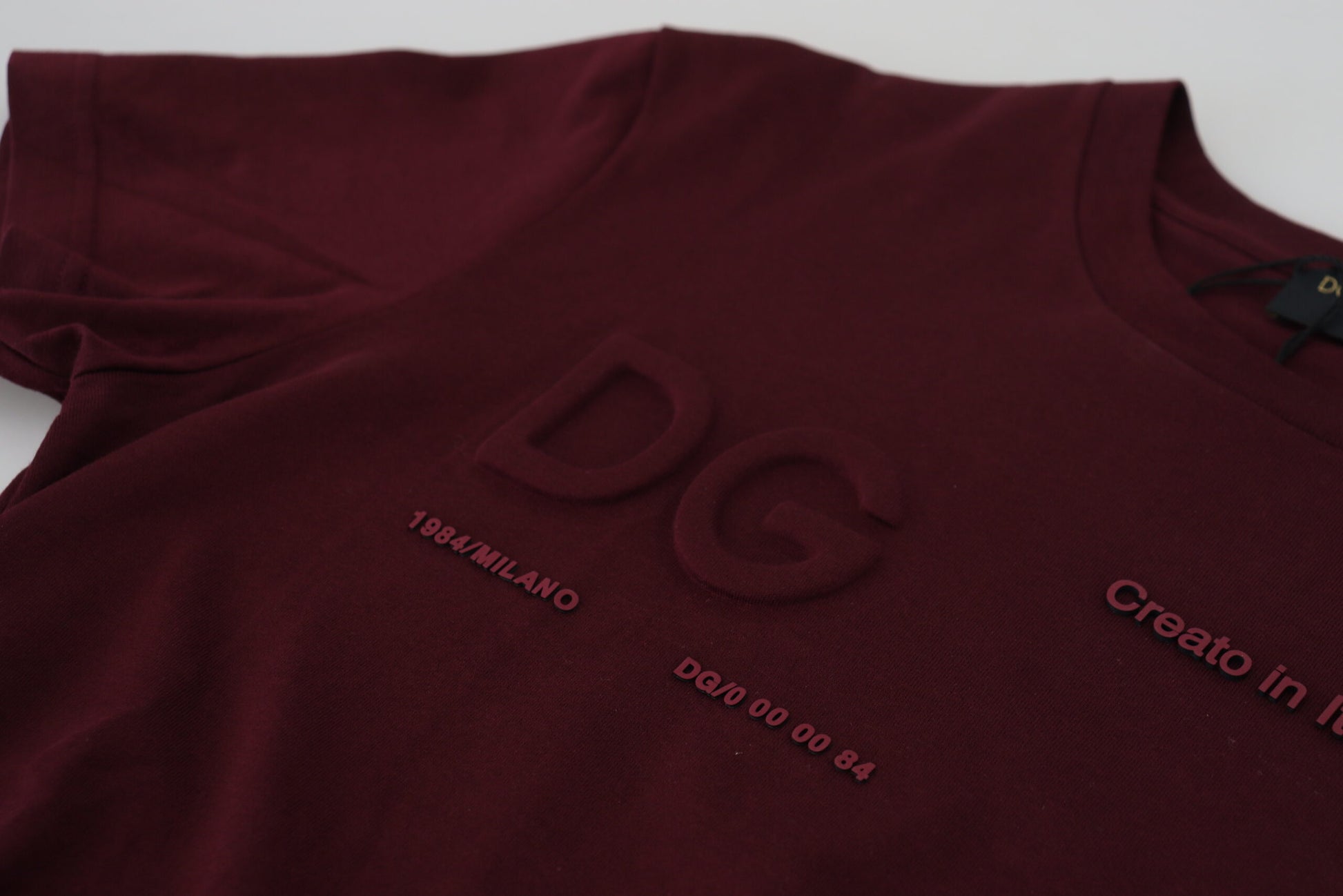Red t-shirt with embroidered logo