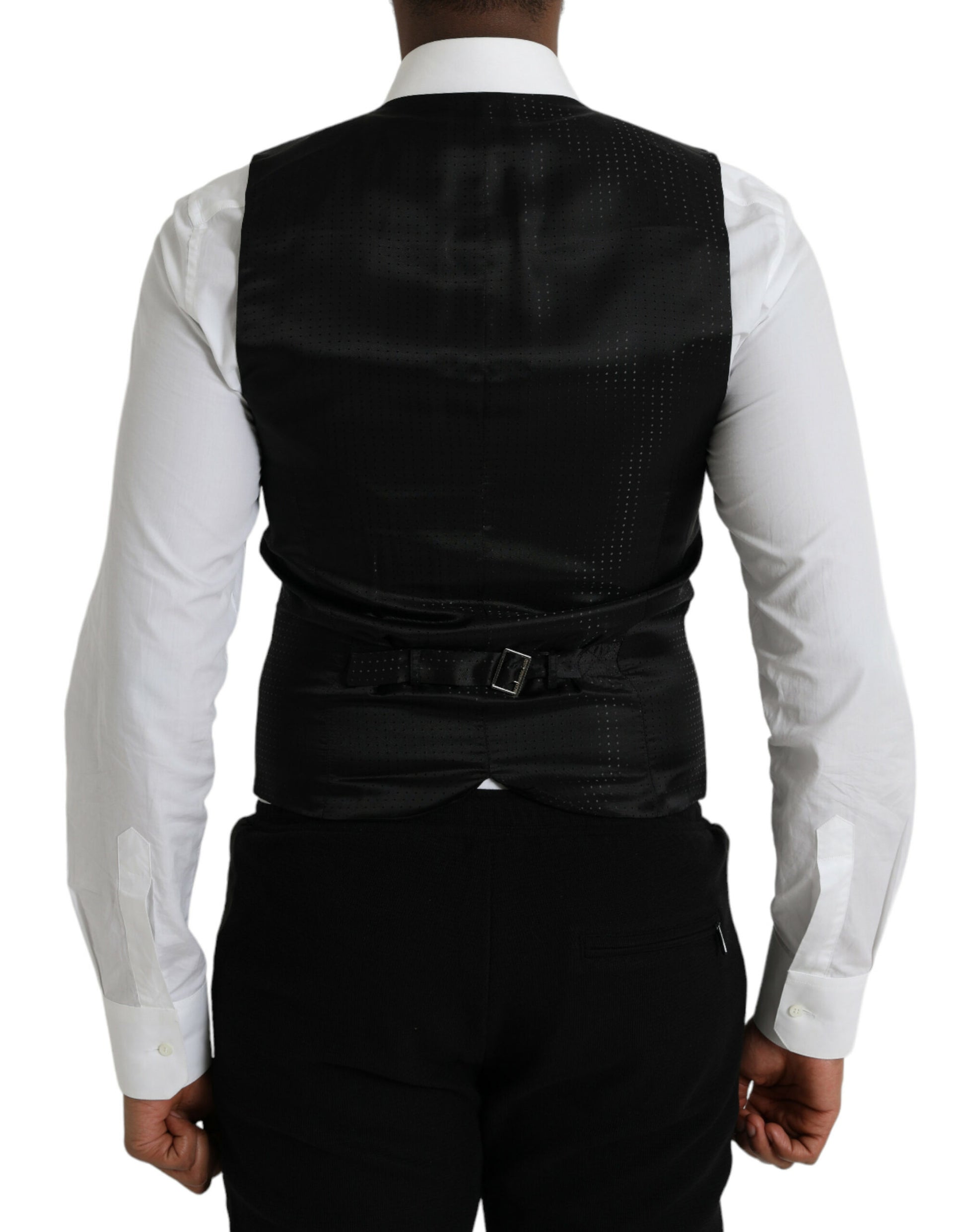 A maroon satin silk waistcoat with a vest design, part of formal wear