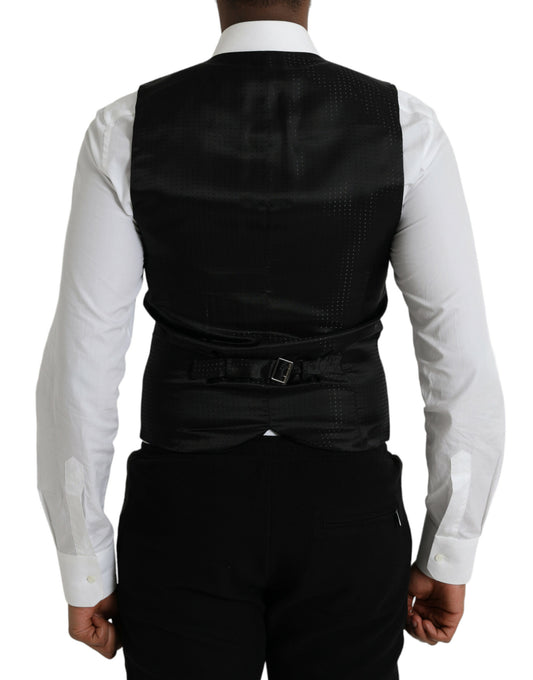 A maroon satin silk waistcoat with a vest design, part of formal wear