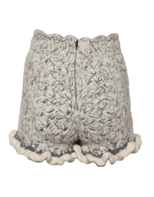 Shorts with a fuzzy texture