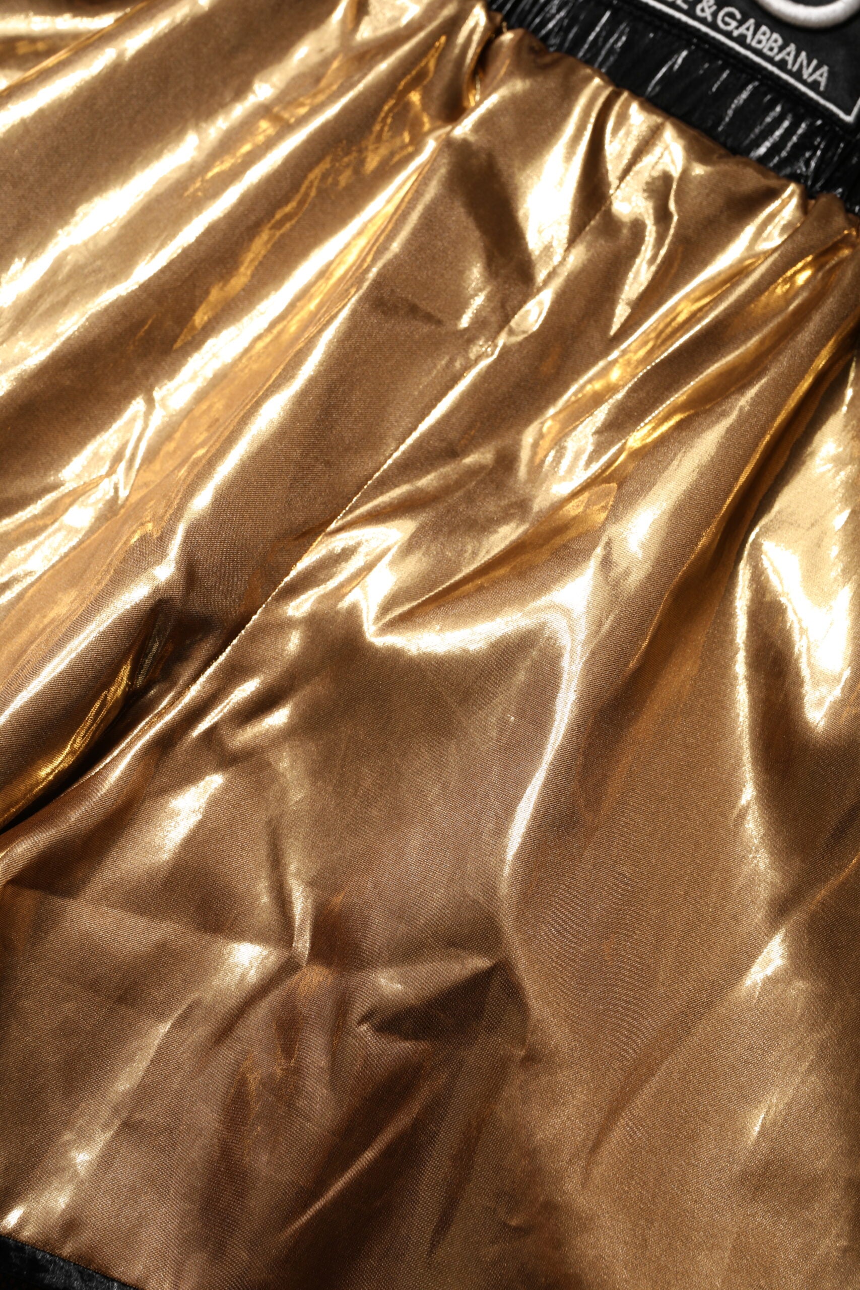 Gold metallic boxing shorts