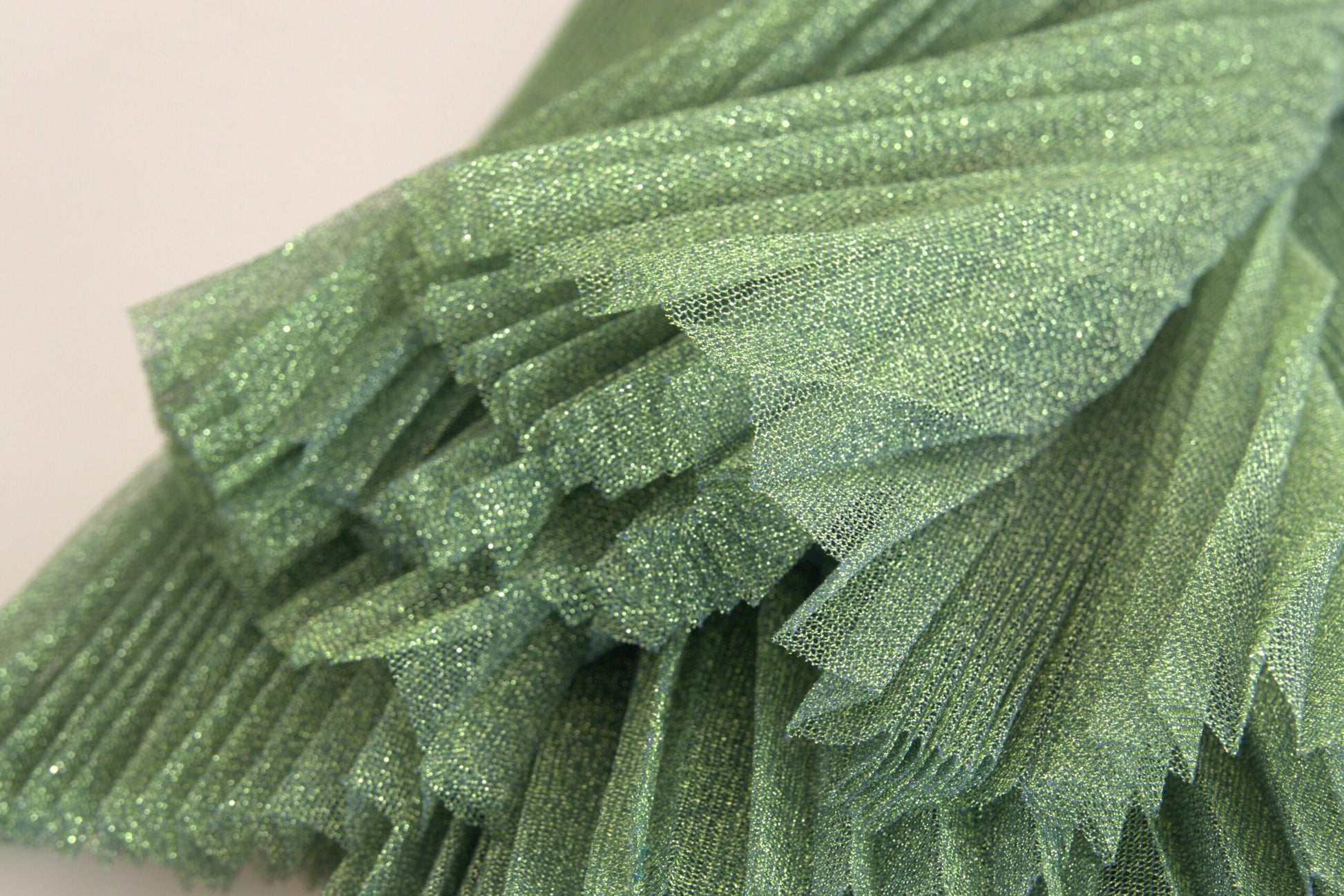 Green glittery fabric