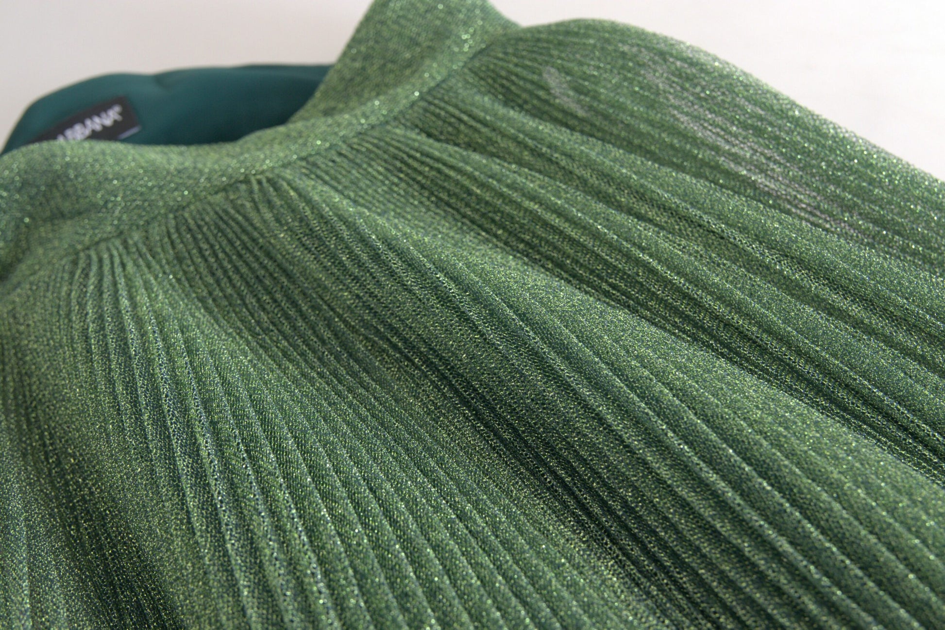 Green glittery knit sweater