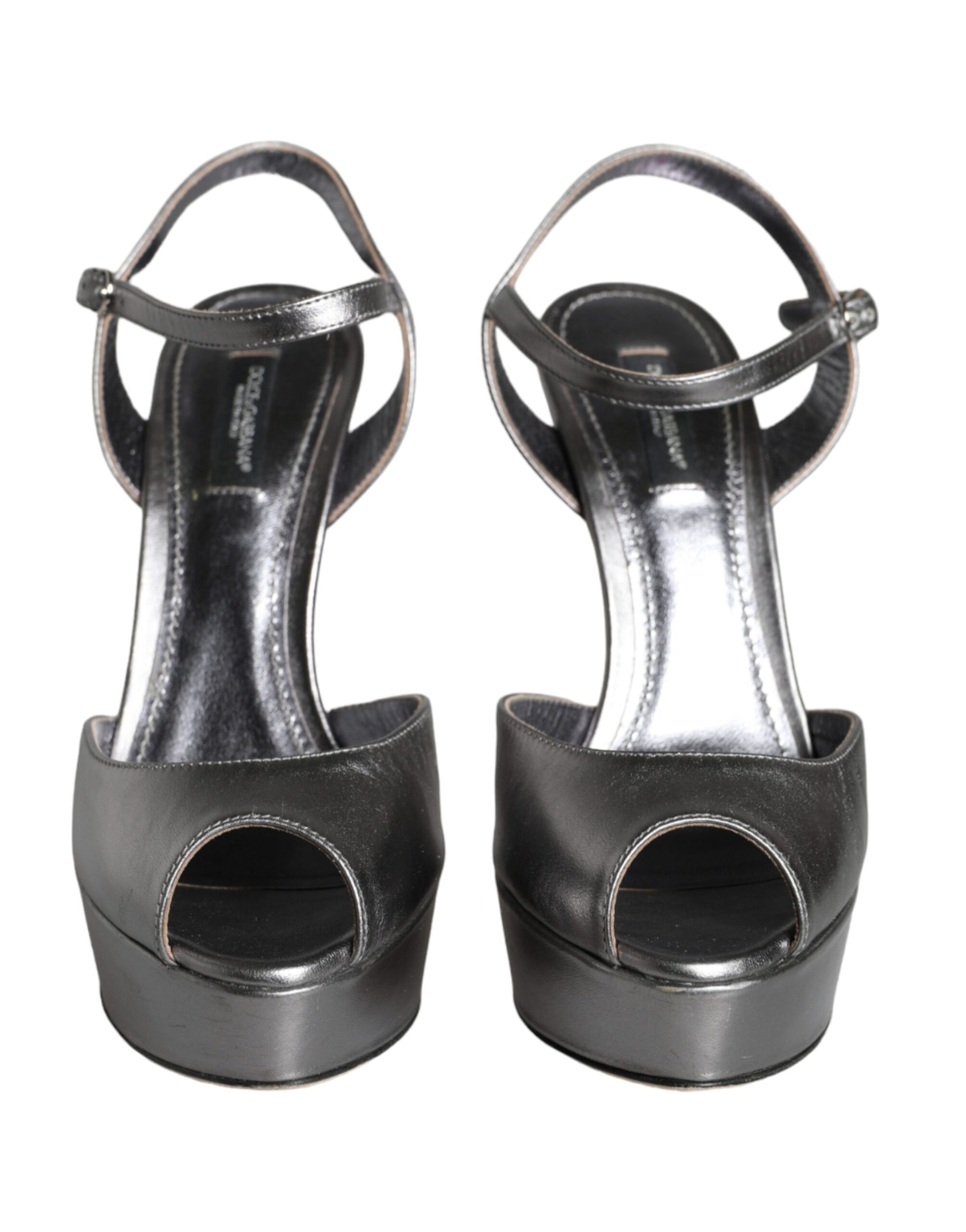 Pair of black high heel shoes