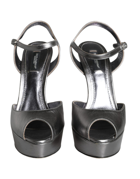Pair of black high heel shoes
