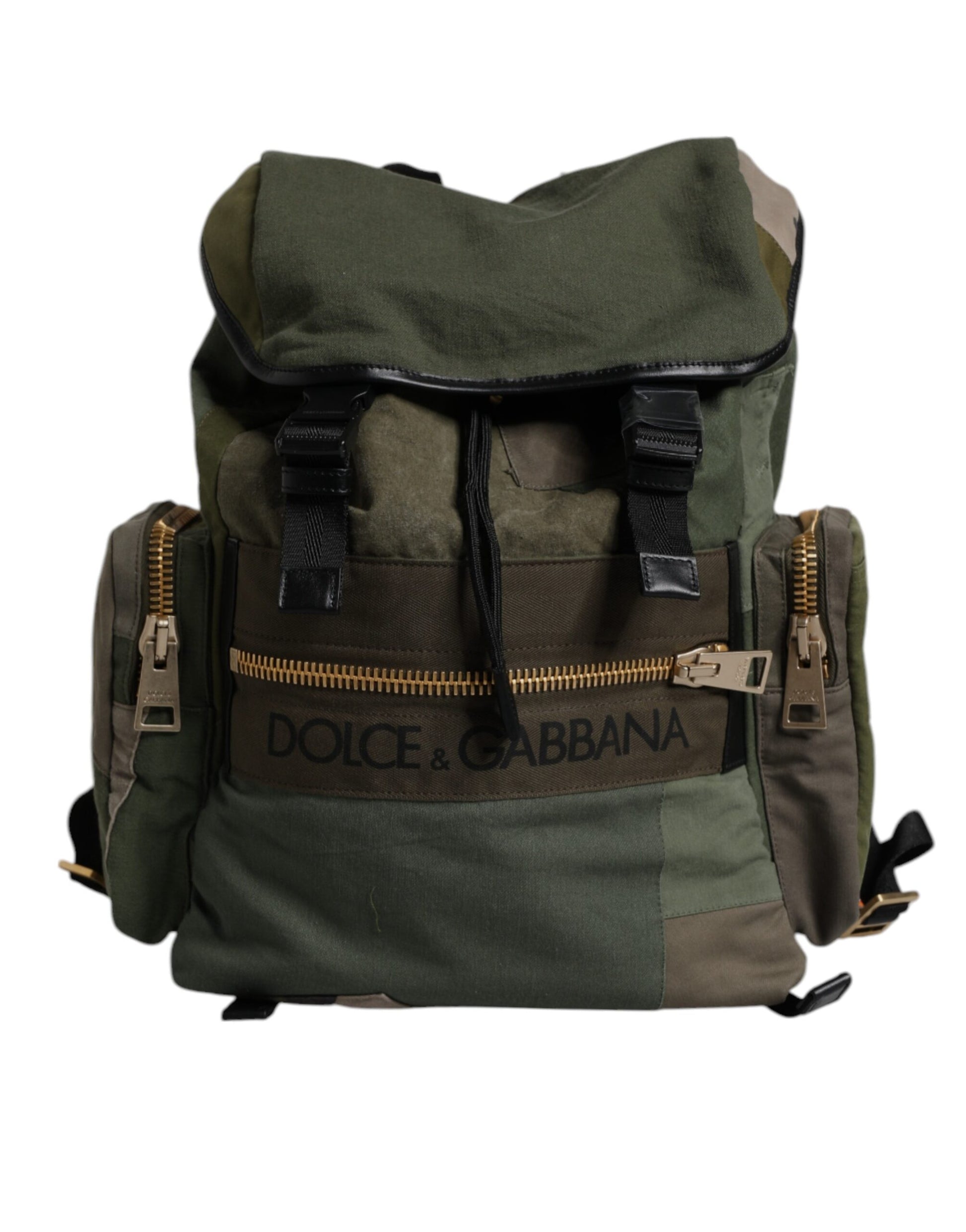 Green backpack with black straps