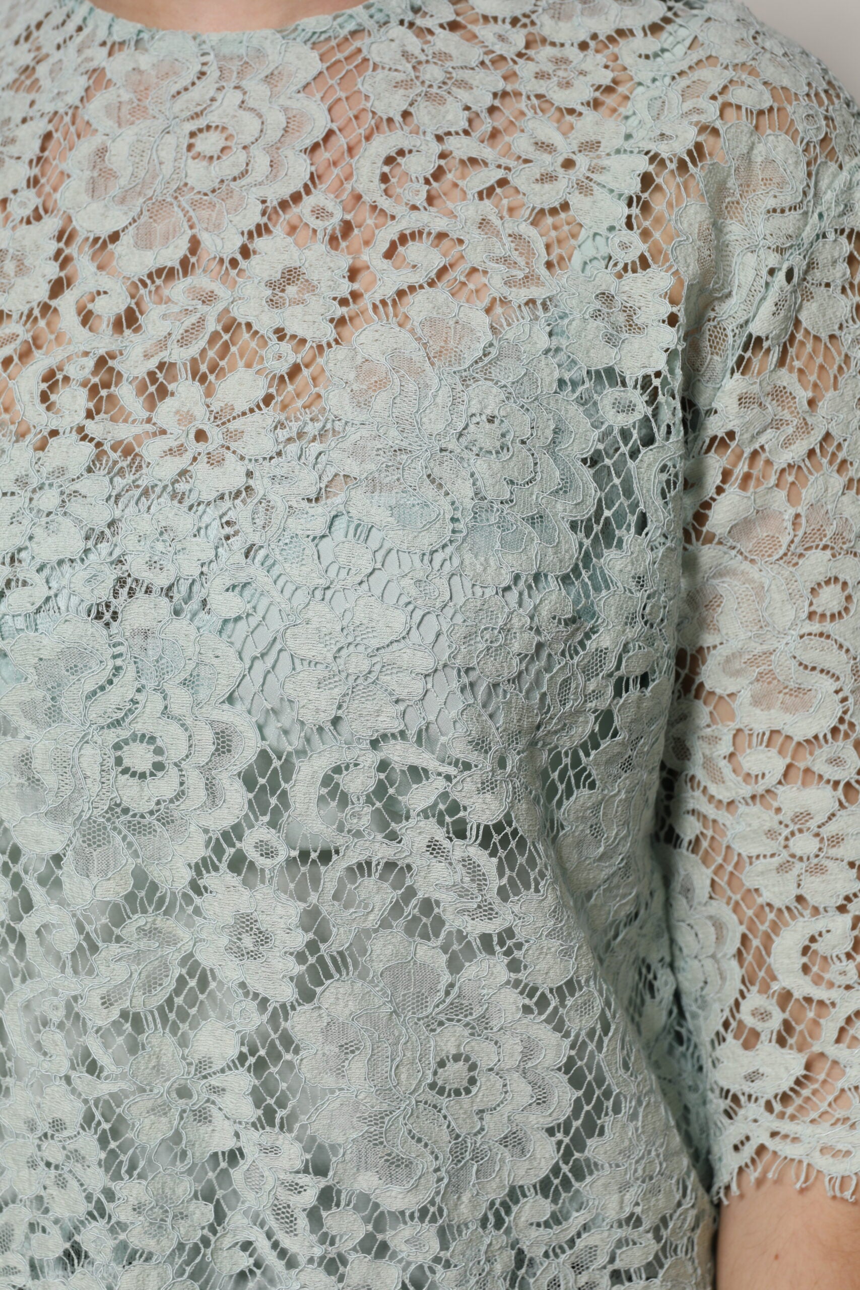 Lace bodice on a dress