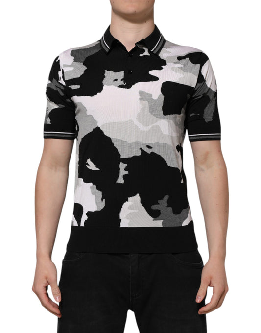 Camouflage print short sleeve shirt