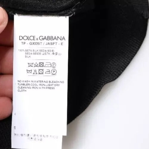 Tag on black garment