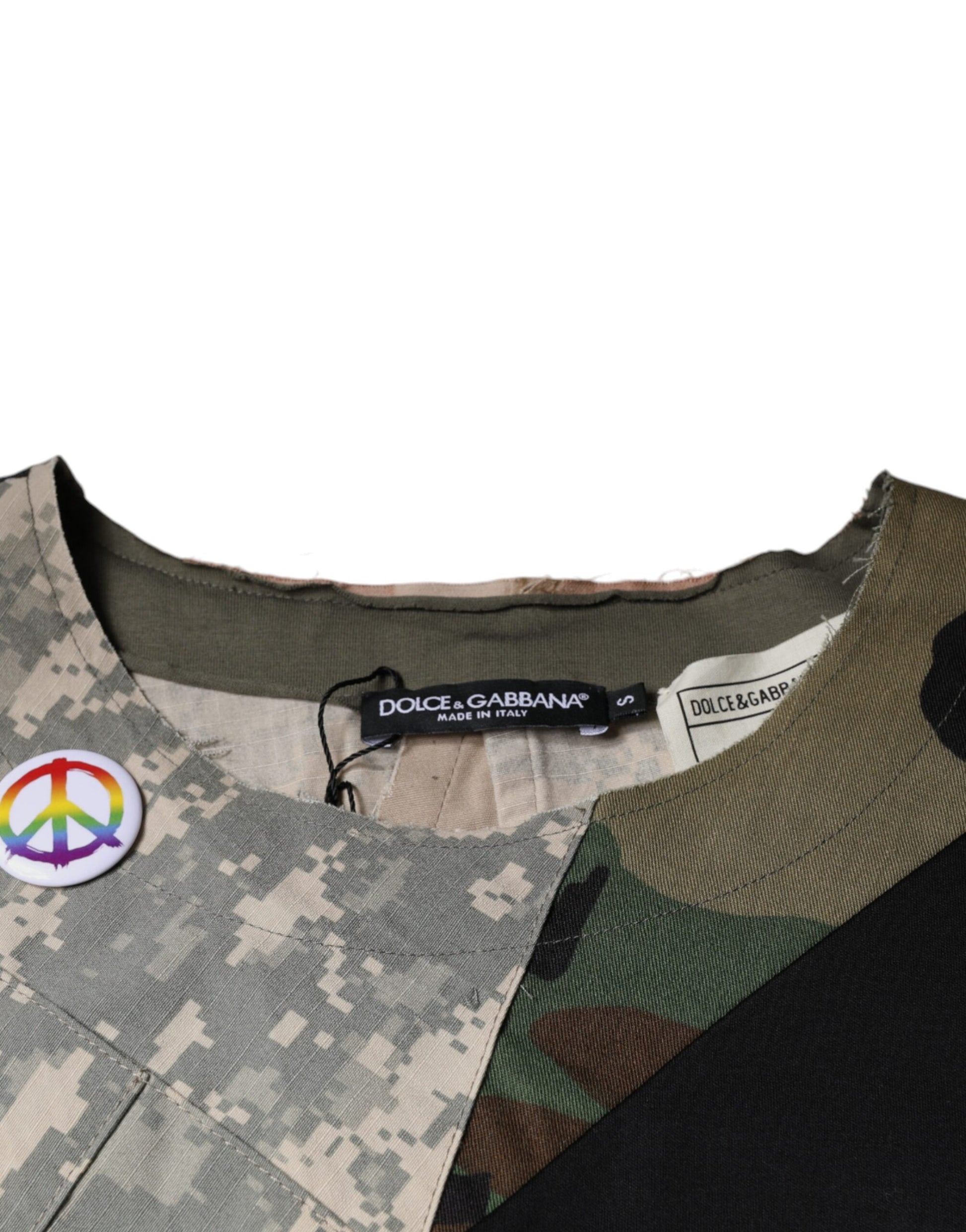 Camouflage shirt on hanger