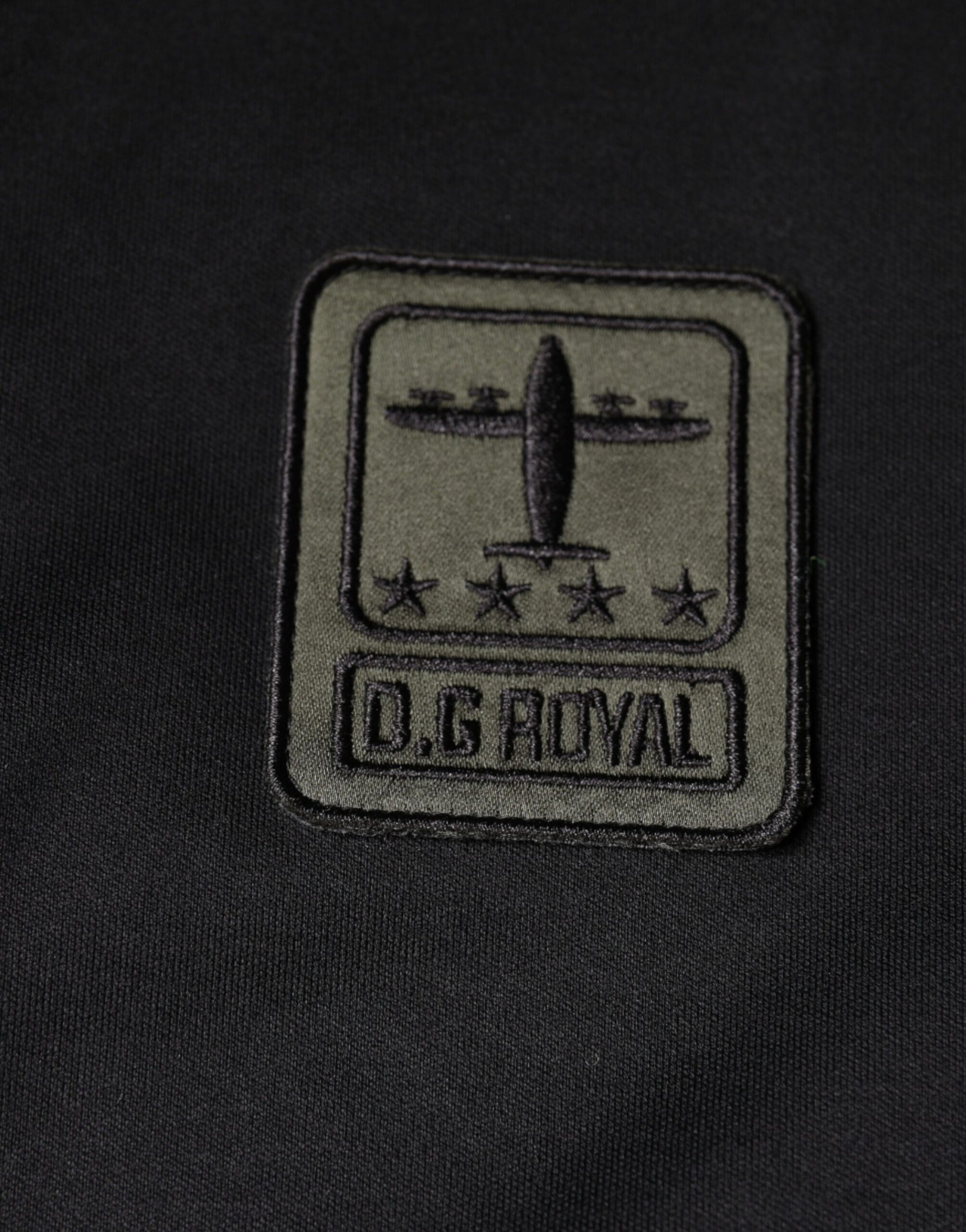 Embroidered logo on fabric