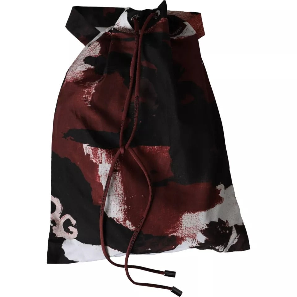 Long sleeve coat with red and black pattern
