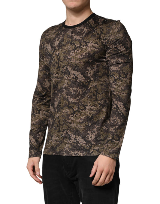 Long sleeve camouflage shirt on a mannequin