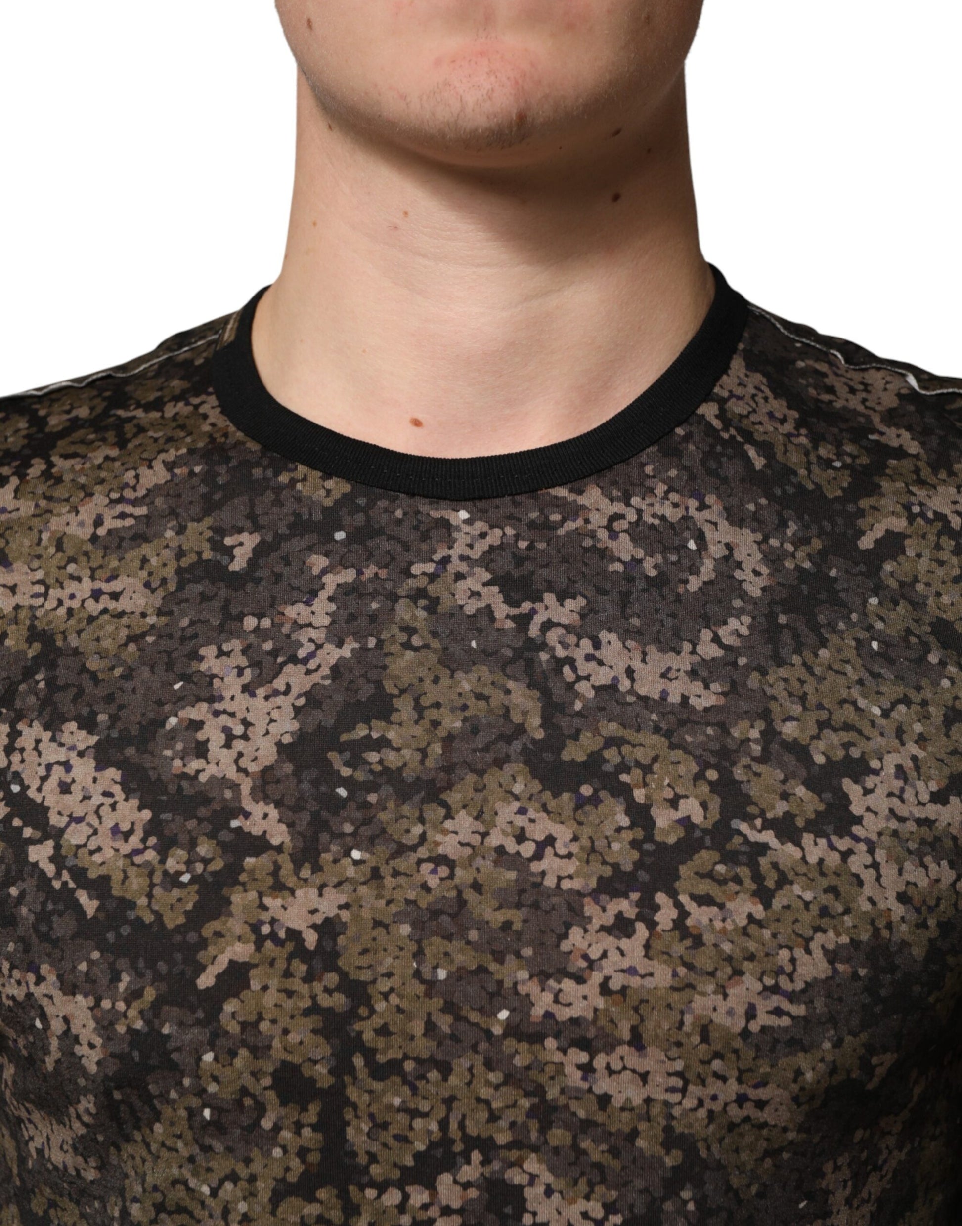 Man wearing a patterned shirt