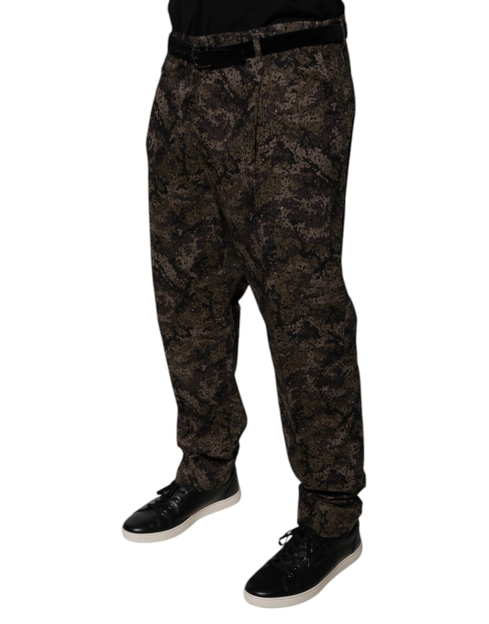 Camouflage pants worn by a man
