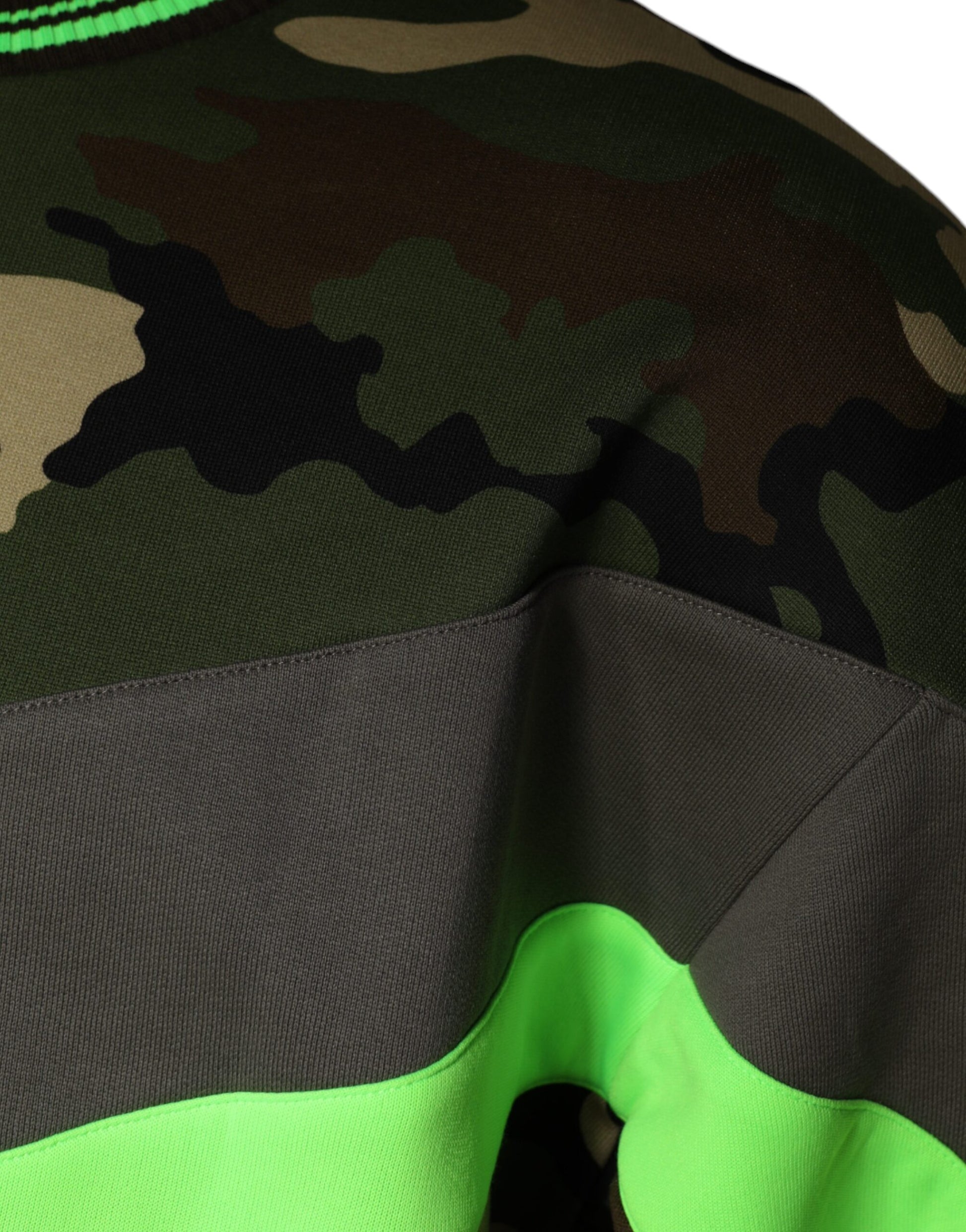 Camouflage shirt with green accents