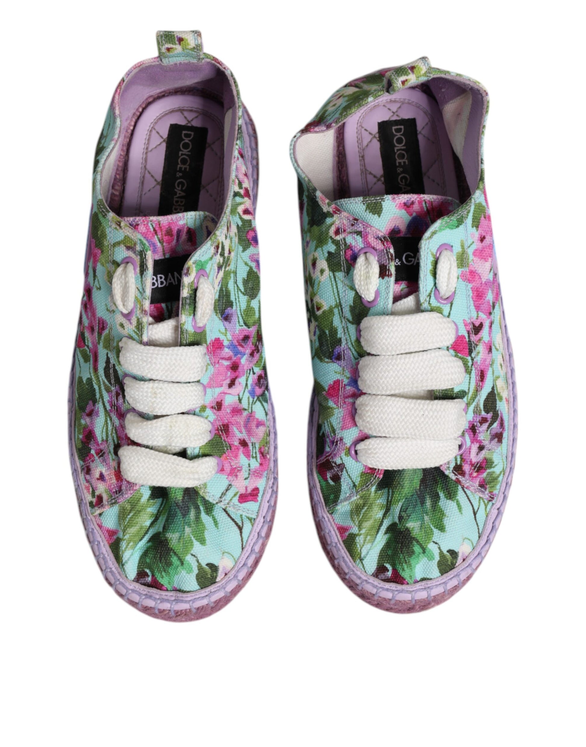 Pair of floral patterned sneakers