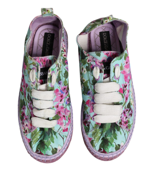 Pair of floral patterned sneakers