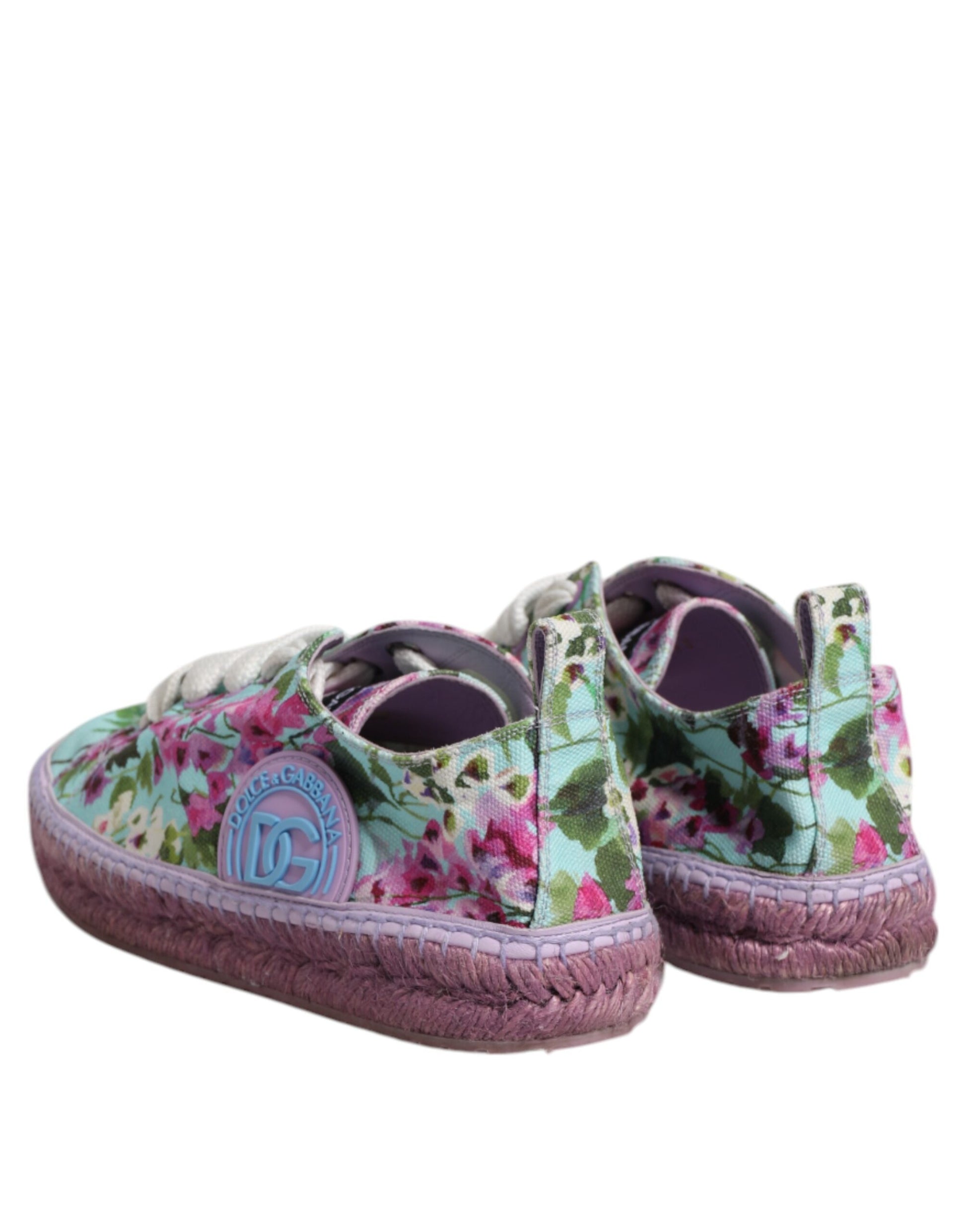 Pair of baby shoes with floral pattern
