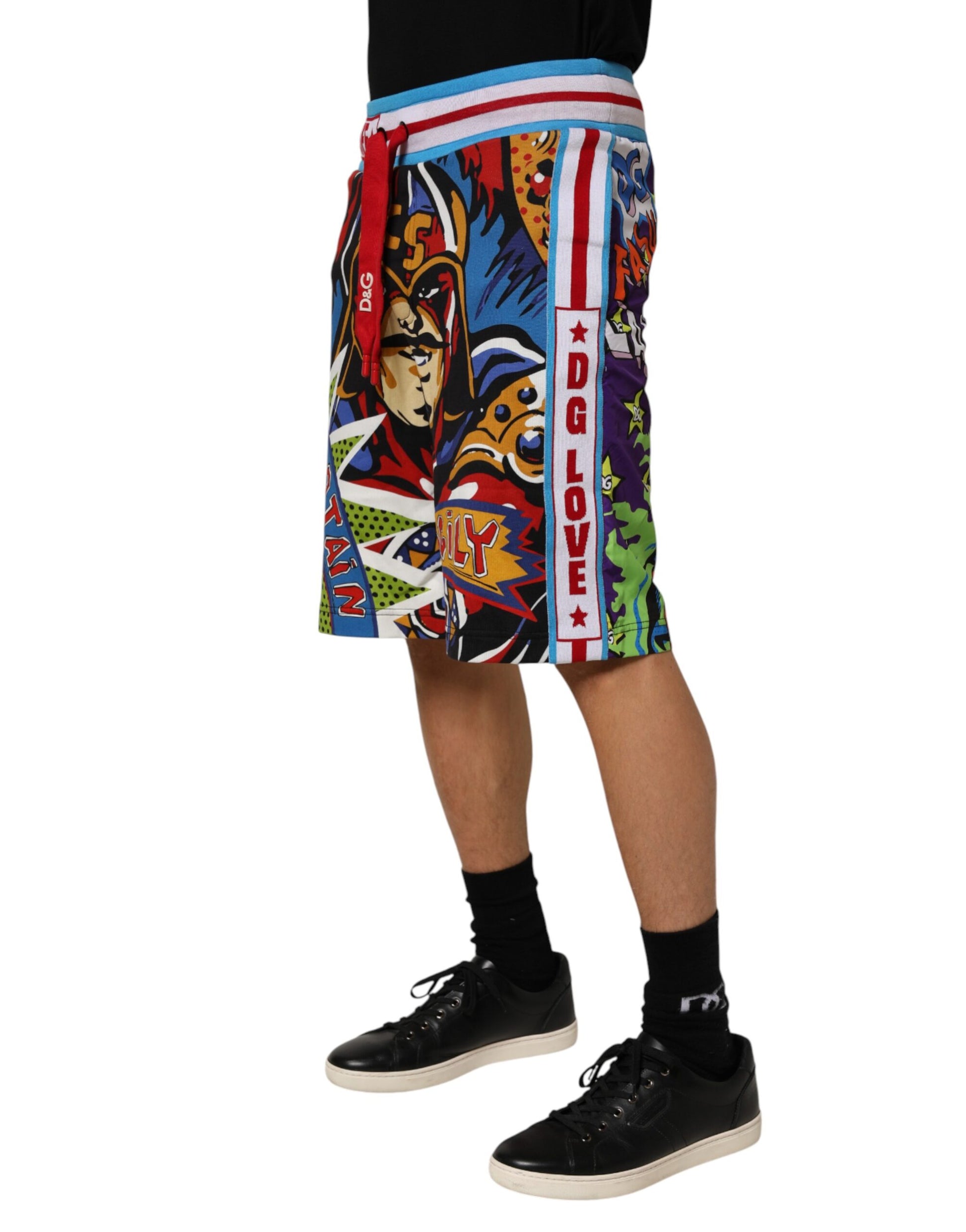 Shorts with comic book heroes on them