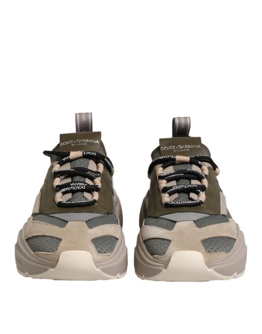 Pair of brown sneakers with laces