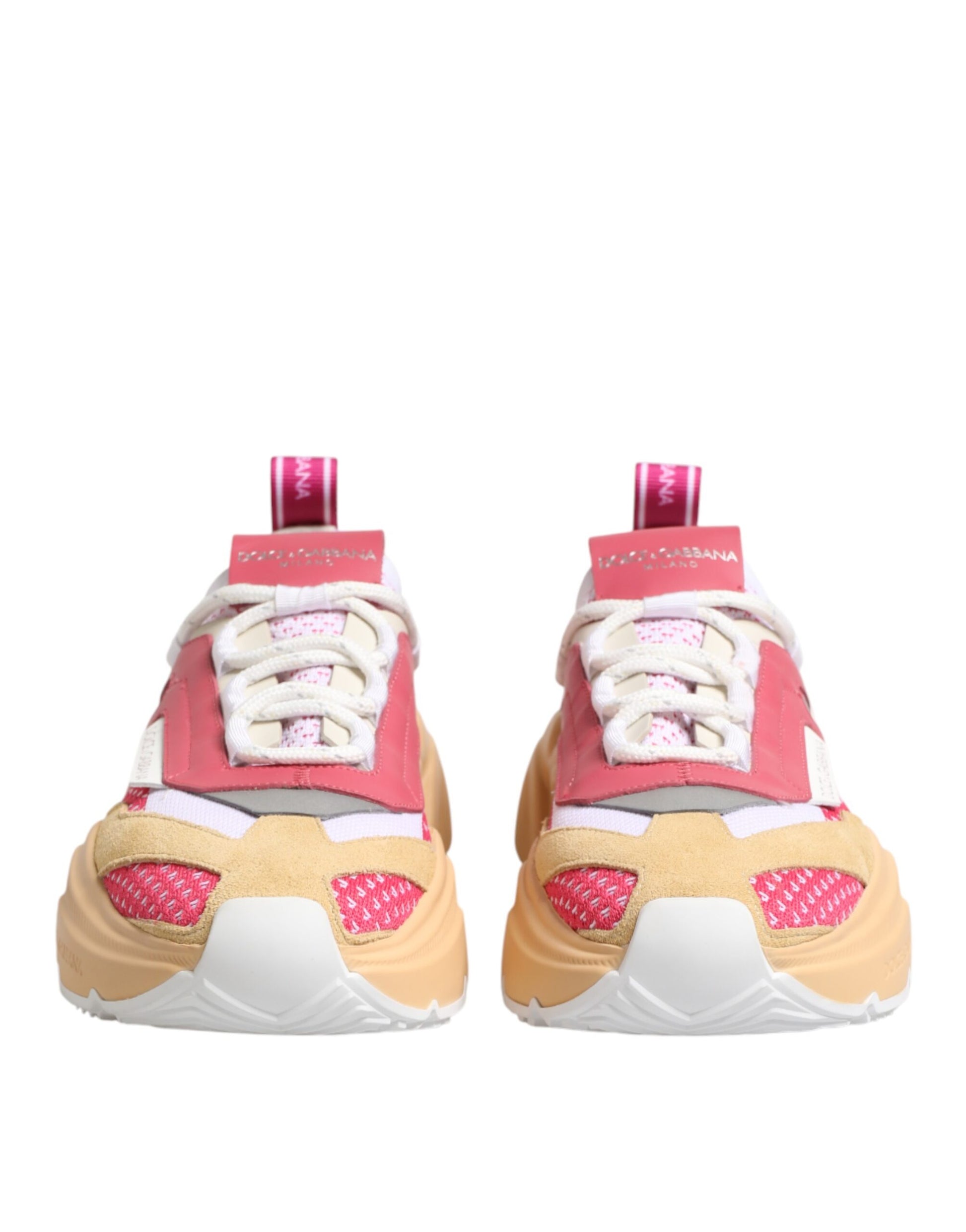 Pair of sneakers with red laces