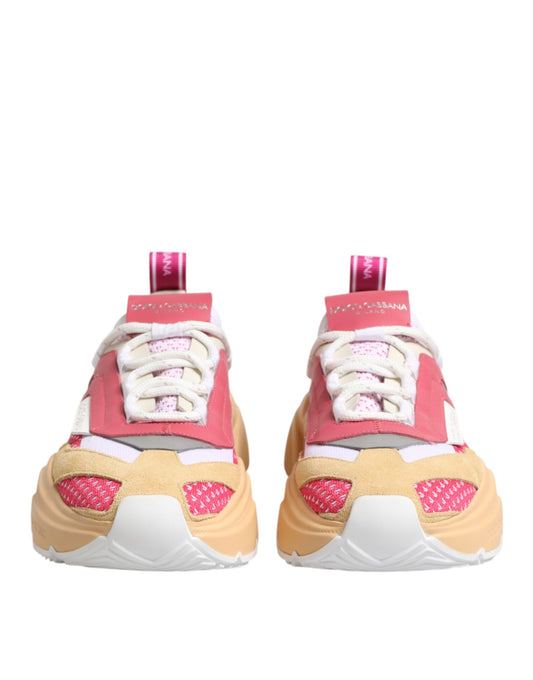 Pair of sneakers with red laces