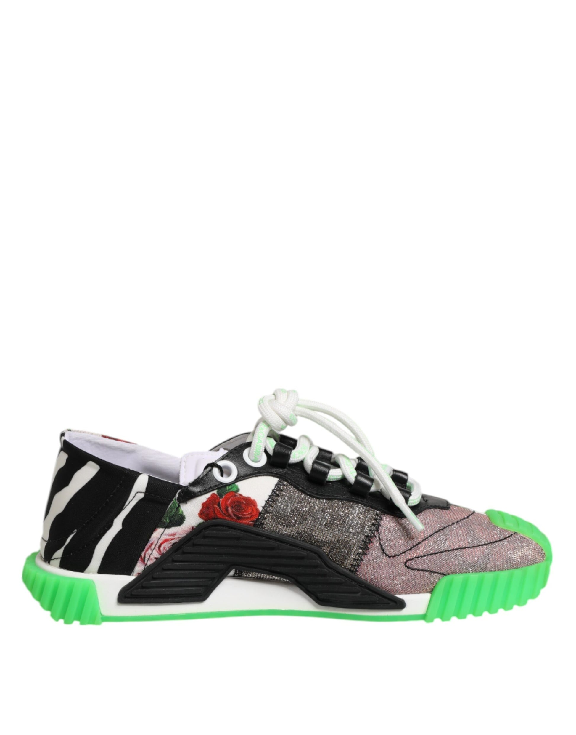 Dolce & Gabbana Multicolor DG Logo Leopard Cherry Sneaker Shoes
