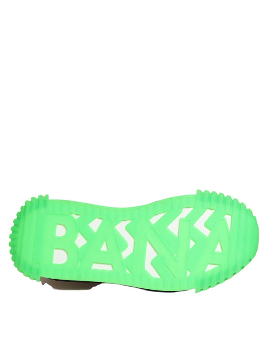Green sneakers with white D&G logo on side