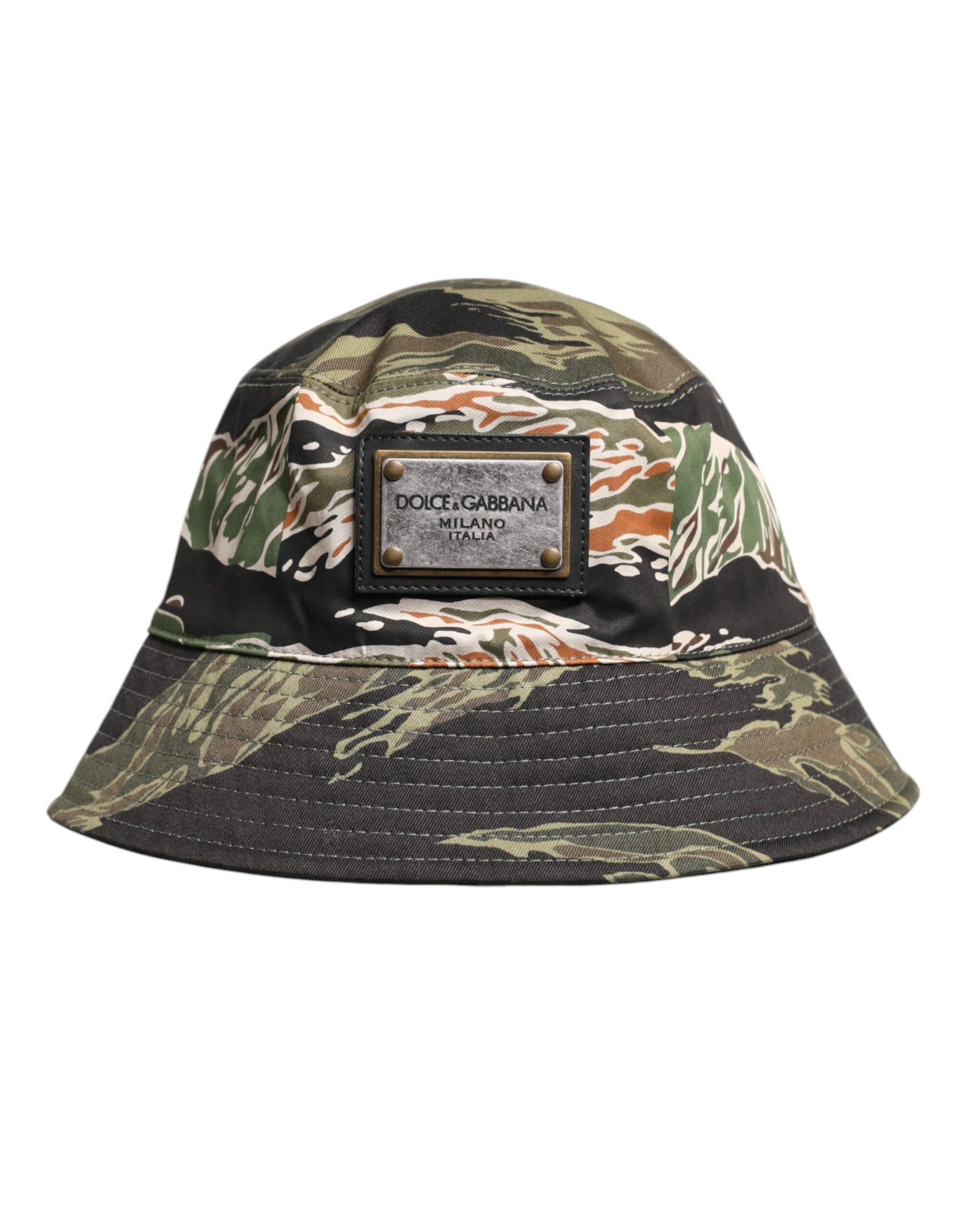 Camouflage bucket hat with adjustable strap