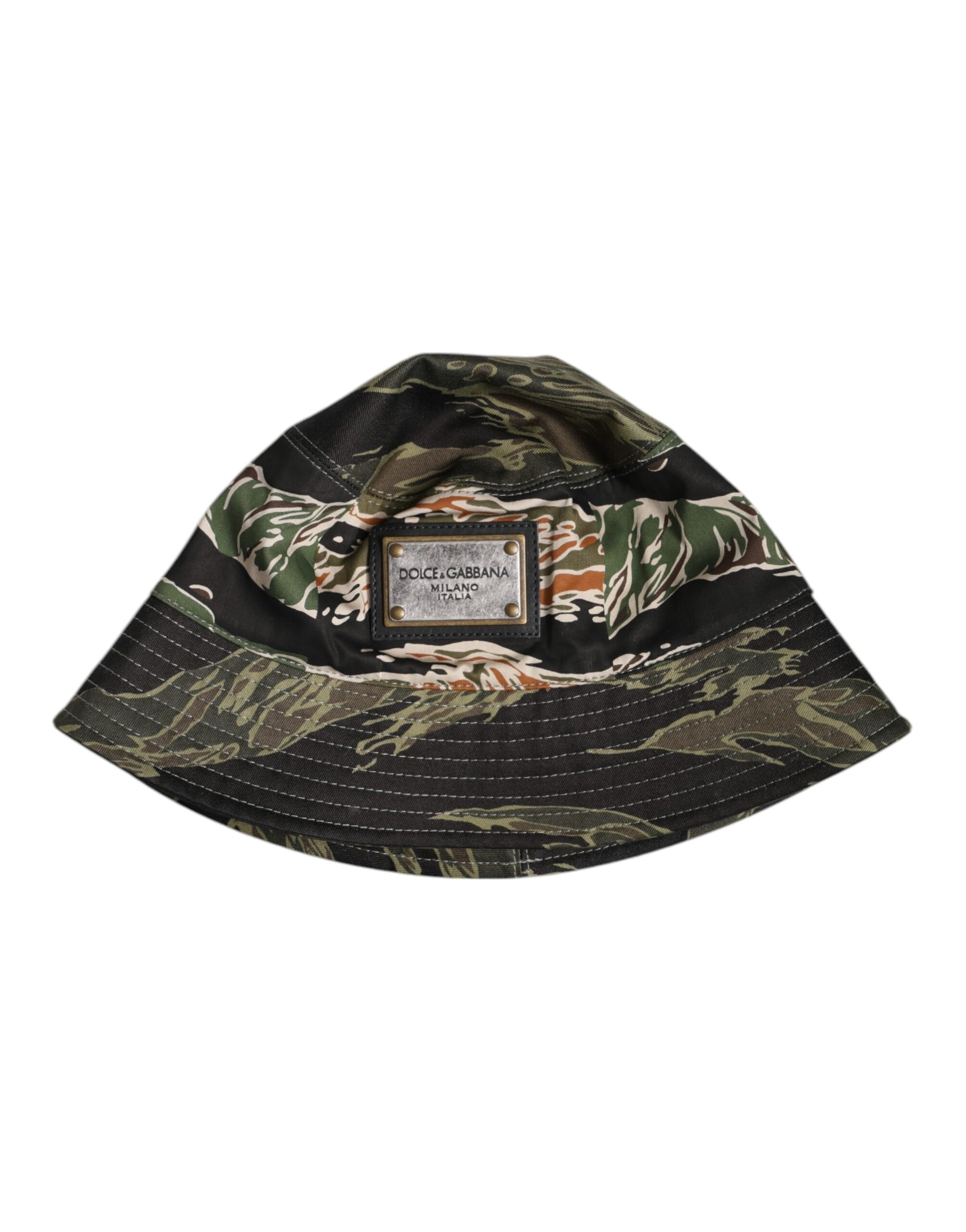 Camouflage bucket hat with adjustable strap