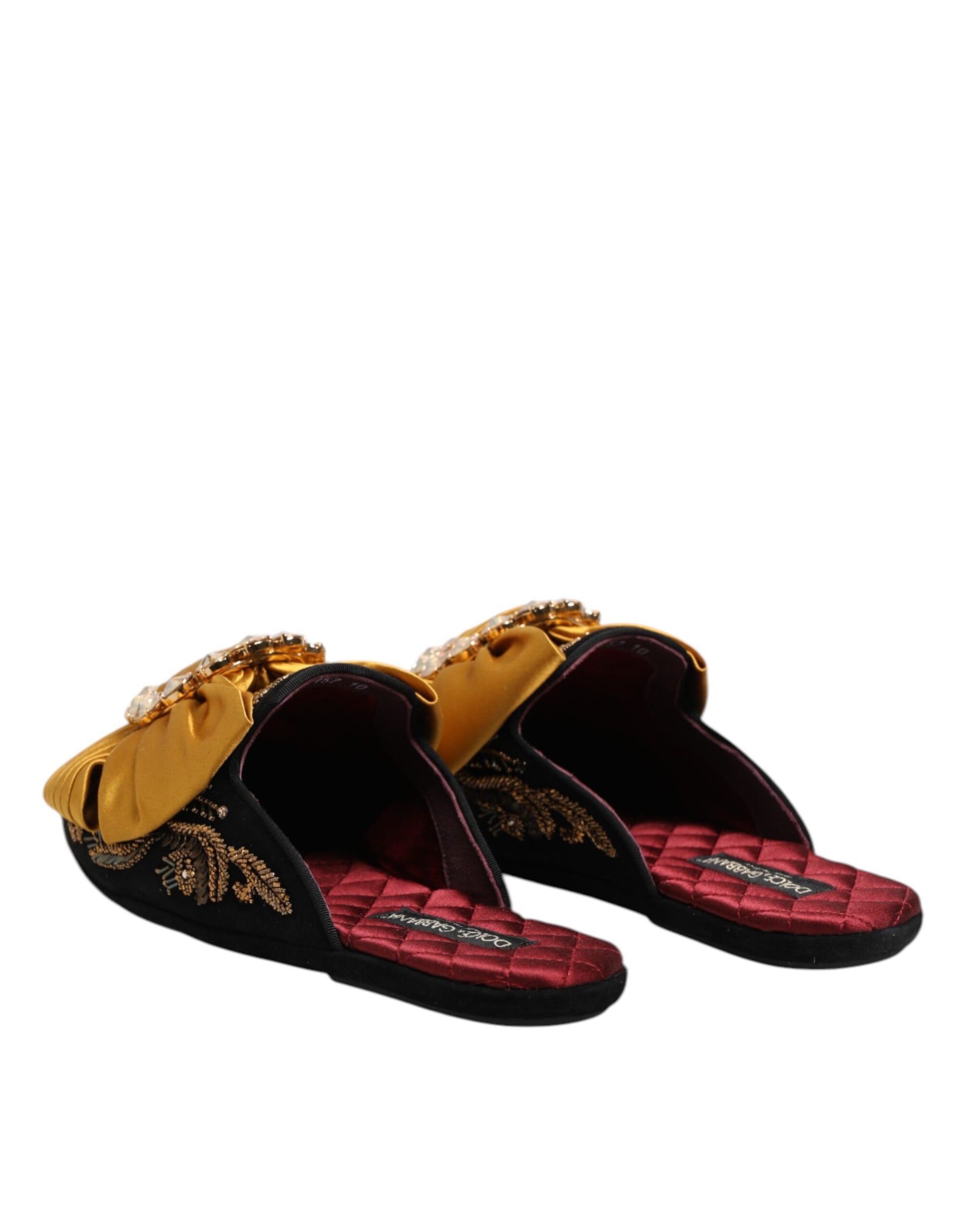 Pair of slippers with gold accents