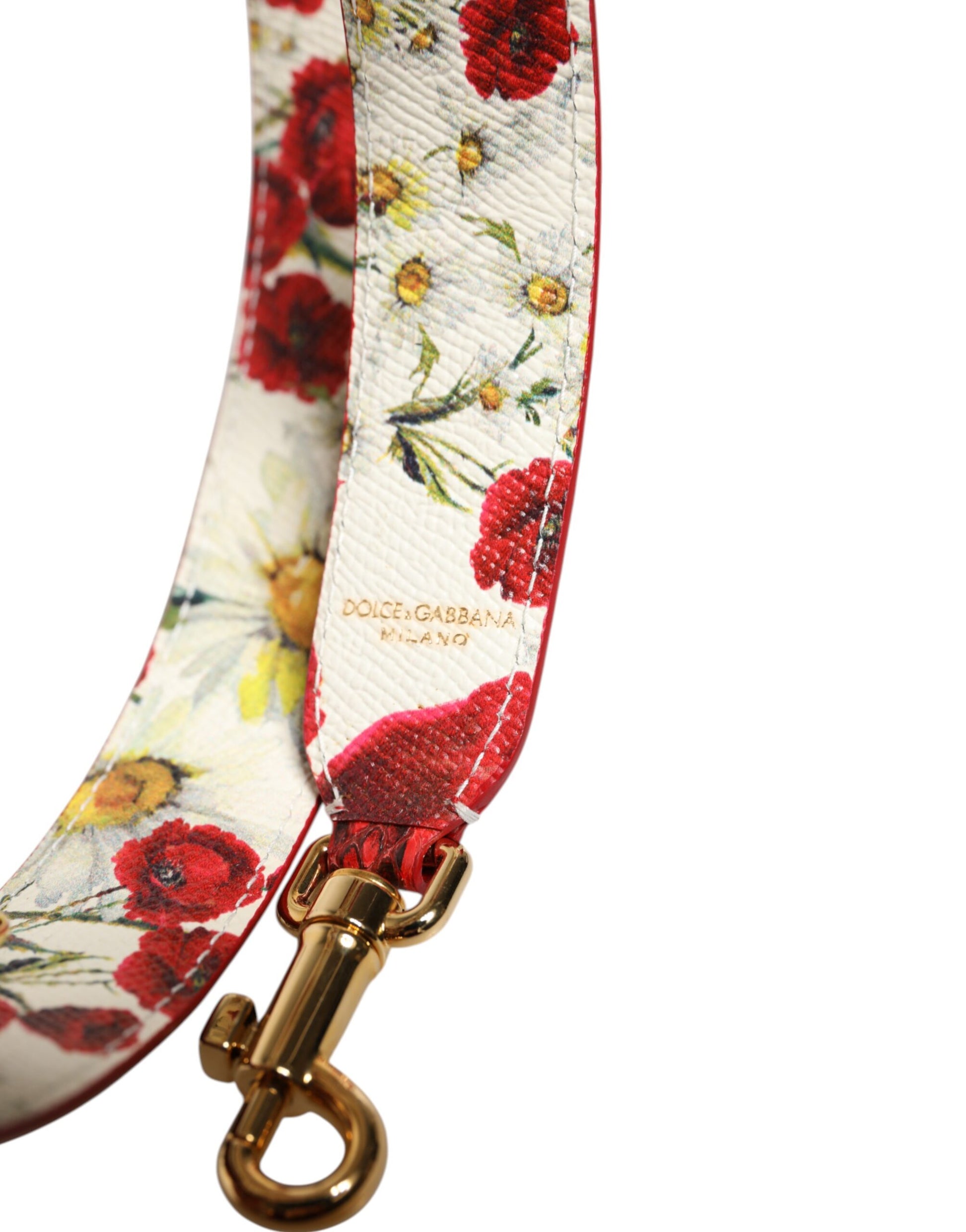 Floral patterned lanyard with a gold clasp