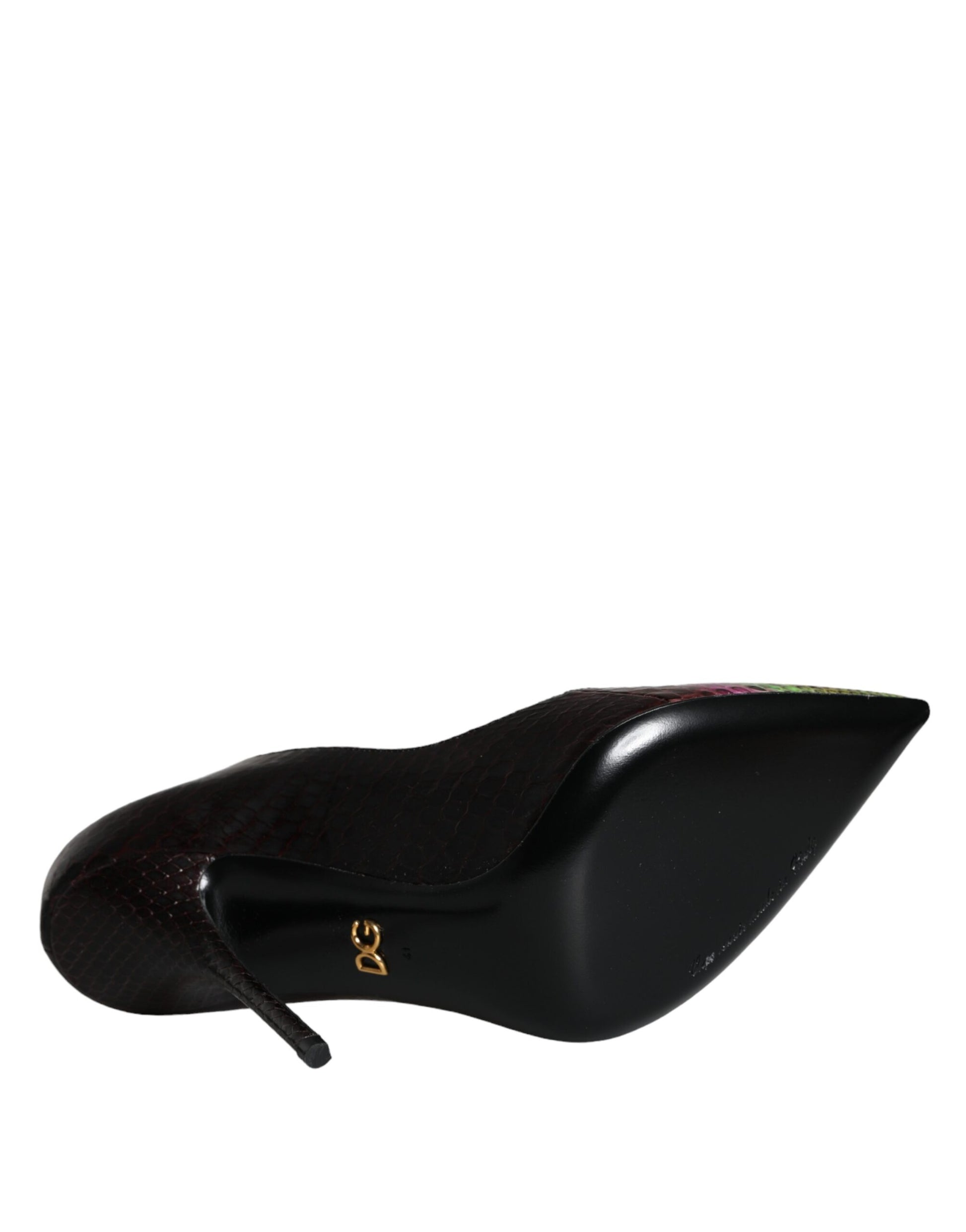 Black shoe on a white background