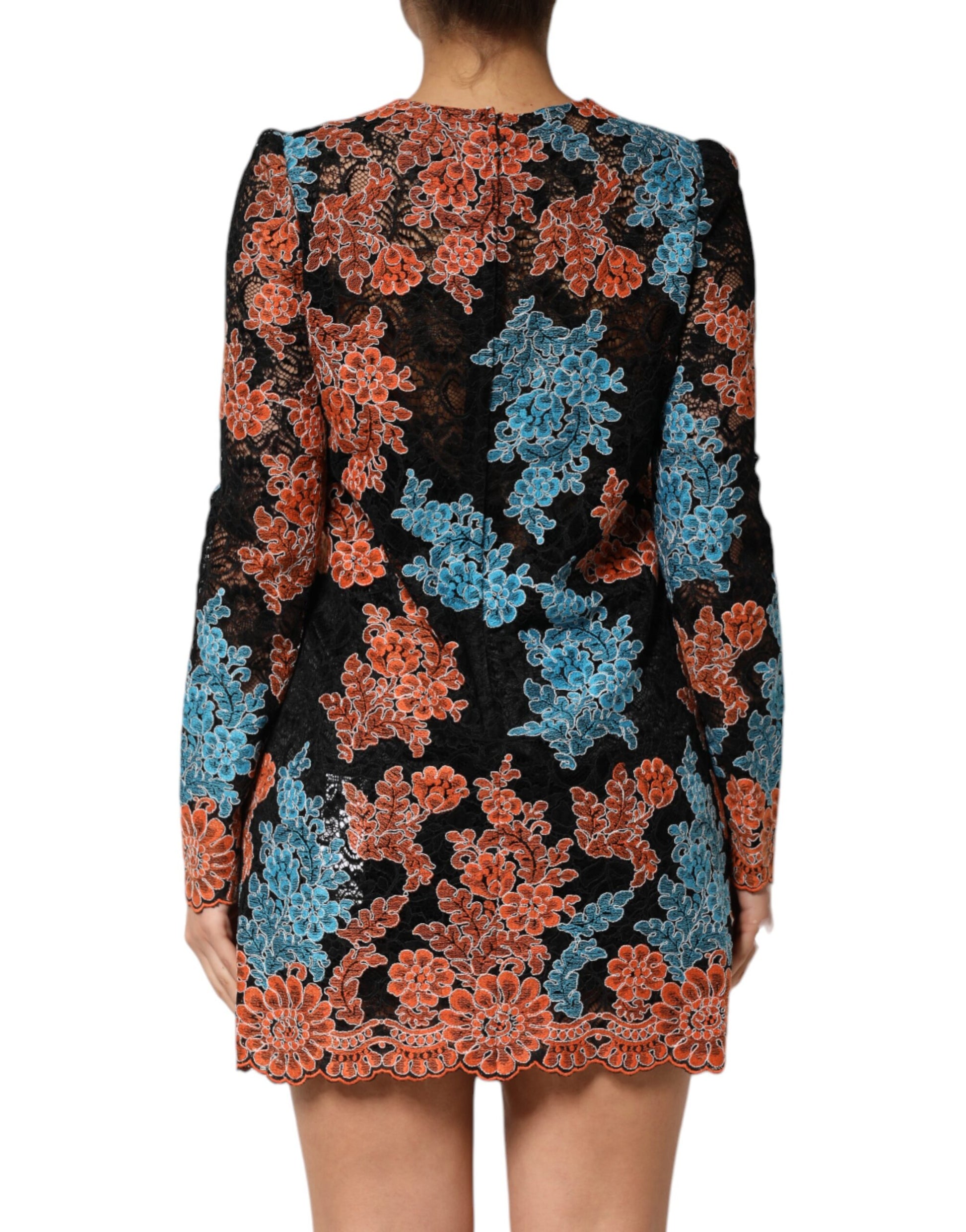 A colorful embroidered dress with floral patterns
