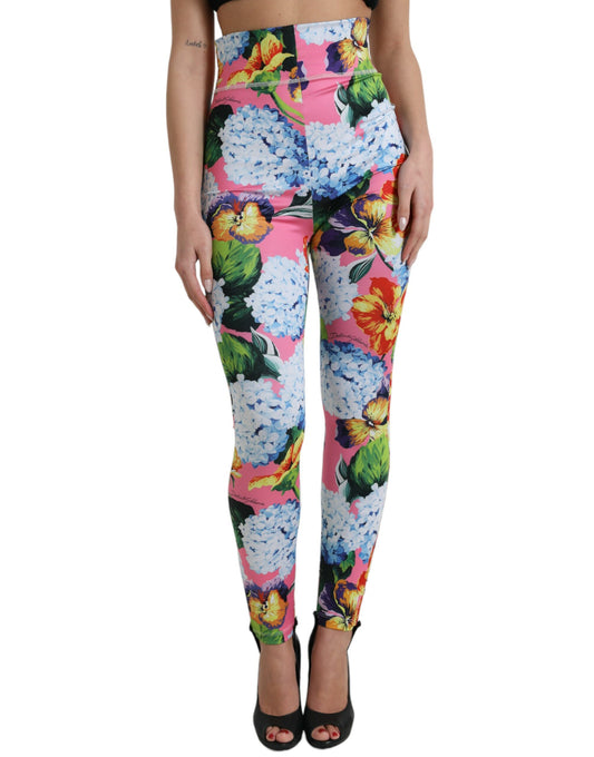 Colorful floral print leggings