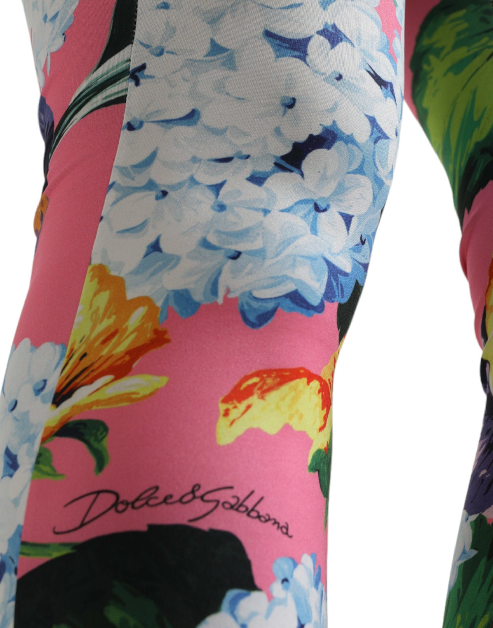 Colorful leggings with floral pattern