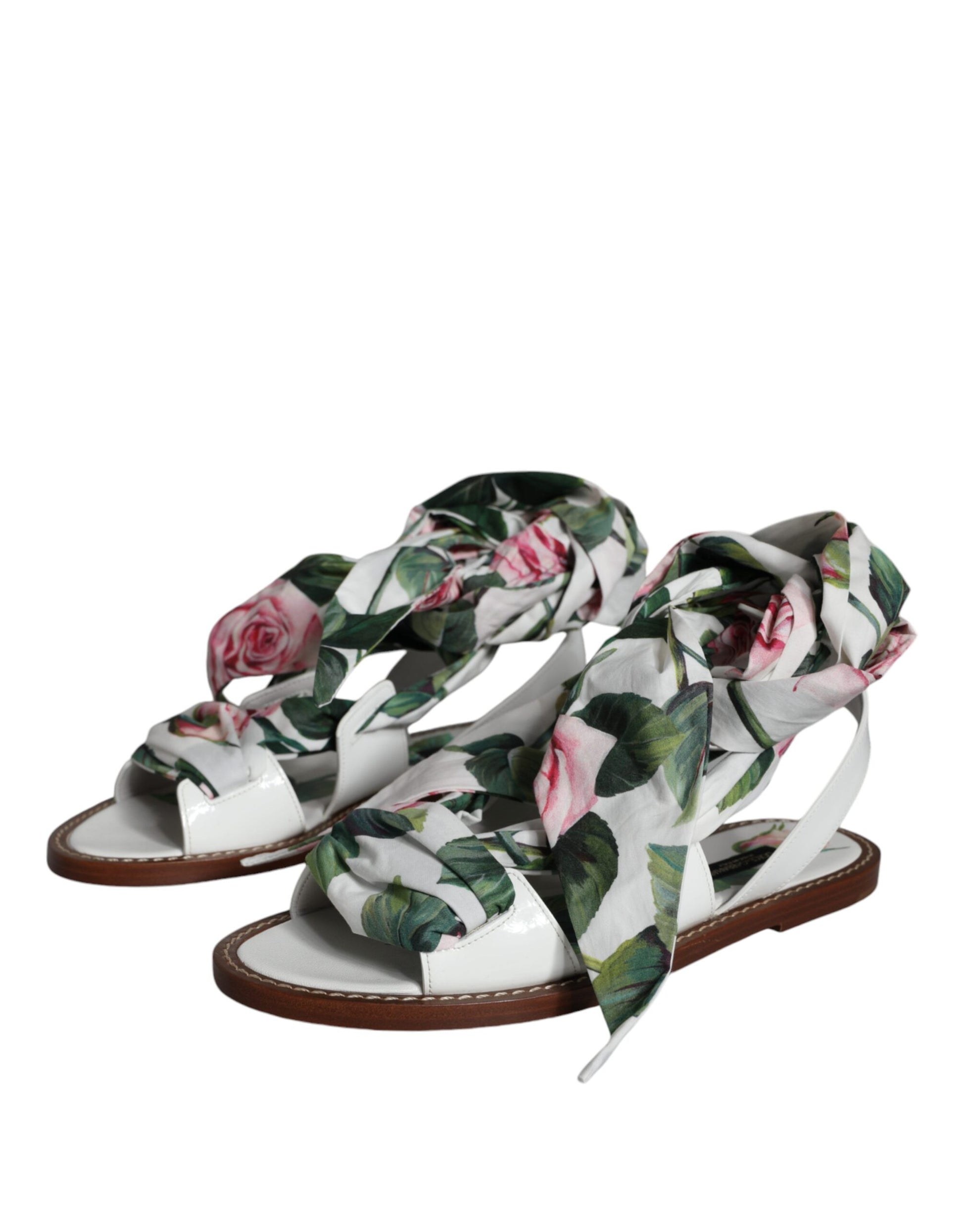 Pair of floral patterned women's sandals