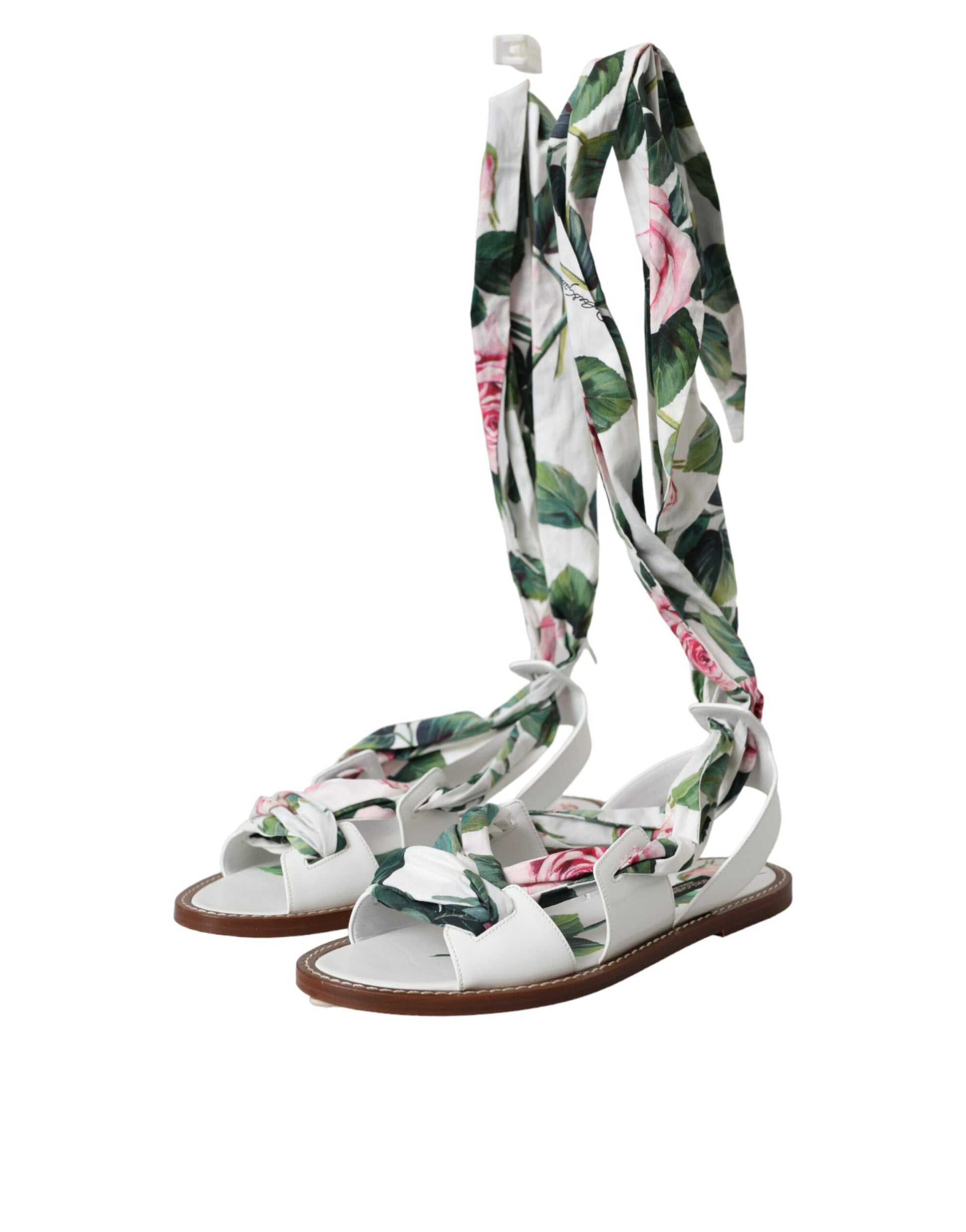 Pair of floral print sandals